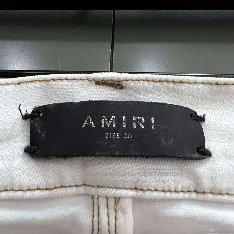 Amiri Amiri White Ripped Slim Fit Pants Size US 30 / EU 46 - 2 Thumbnail