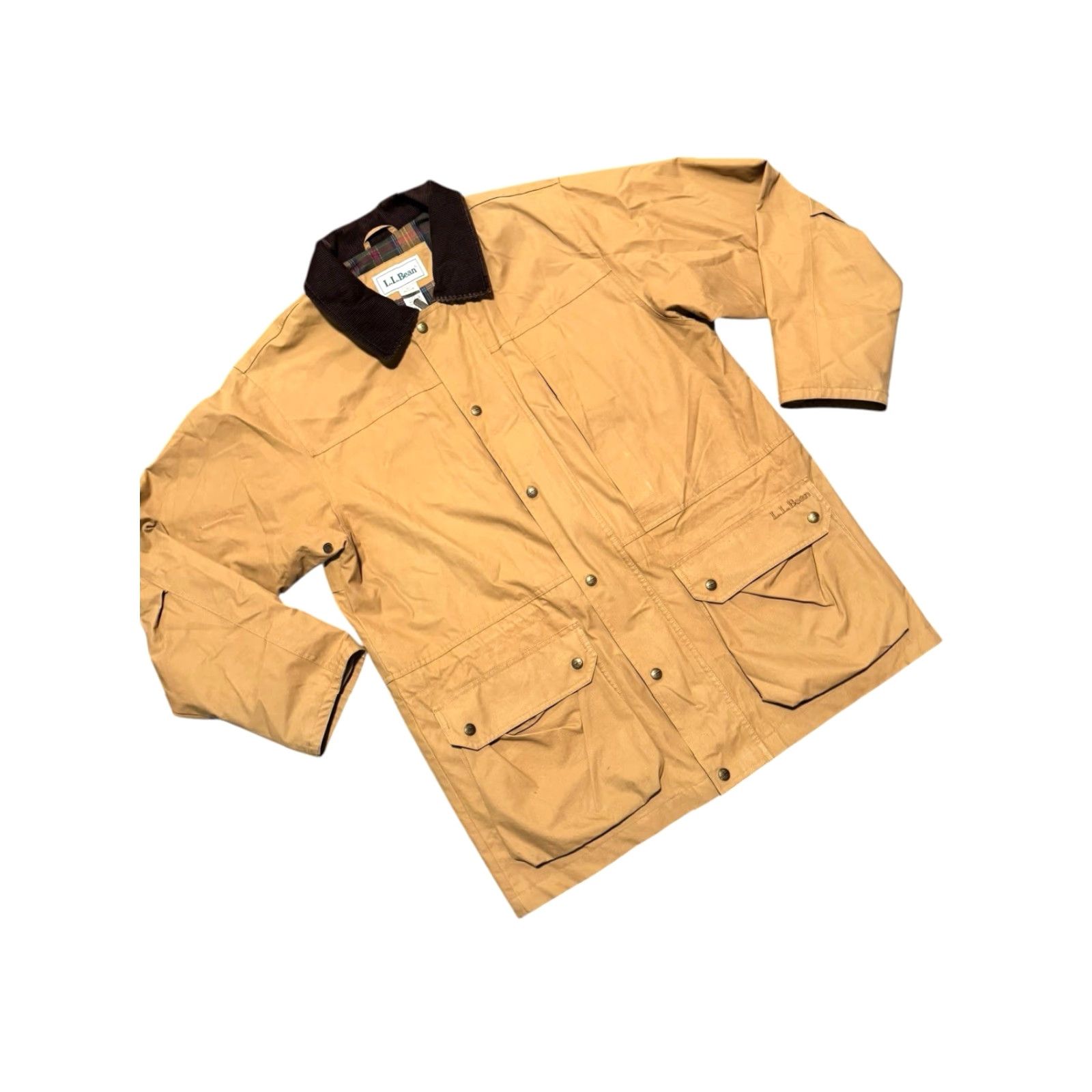 Vintage VINTAGE LL Bean Chore Barn Coat Mens M Tan Brown Cotton Canvas Lined Corduroy Collar Y2K Overcoat Size US M / EU 48-50 / 2 - 3 Thumbnail