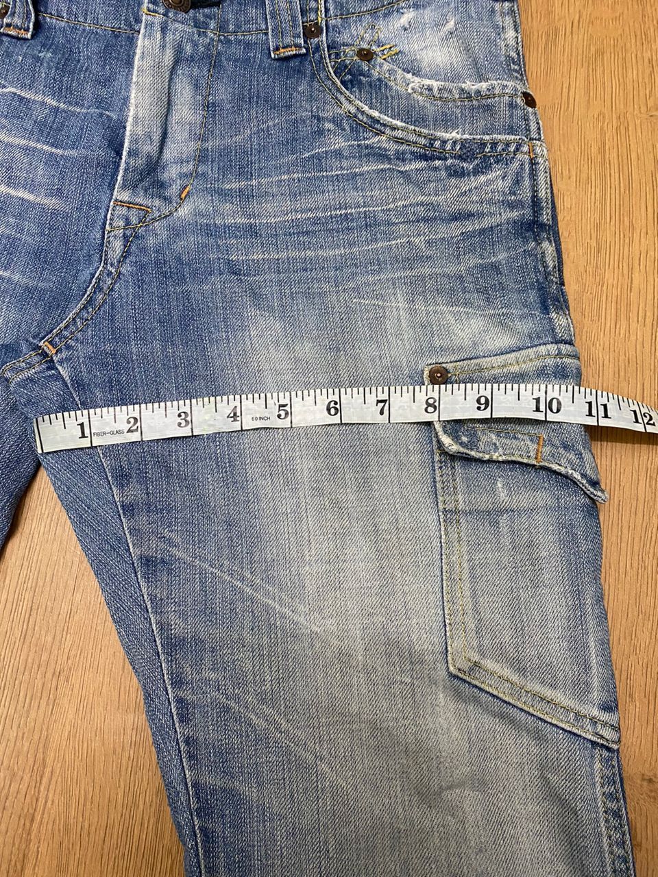 Japanese Brand 💥 Need Gone💥 Bartack Work Clothing Dept Distressed Jeans Size US 31 - 11 Thumbnail