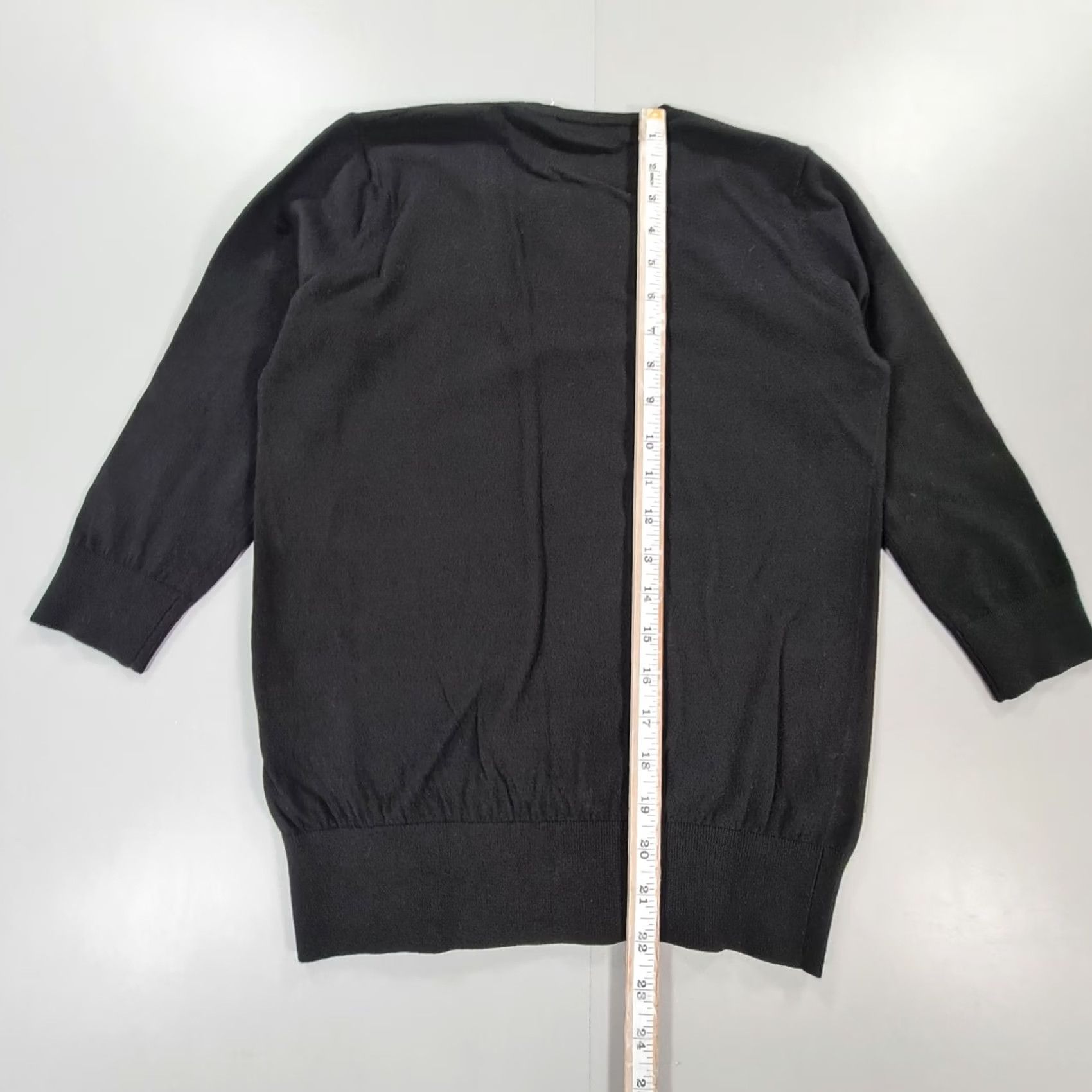 Vintage Winser London Jumper XS Black 3/4 Sleeve Scoop Neck Pullover Womens Knit Lightweight Regular Casual NYC London Theme Size XS / US 0-2 / IT 36-38 - 7 Thumbnail