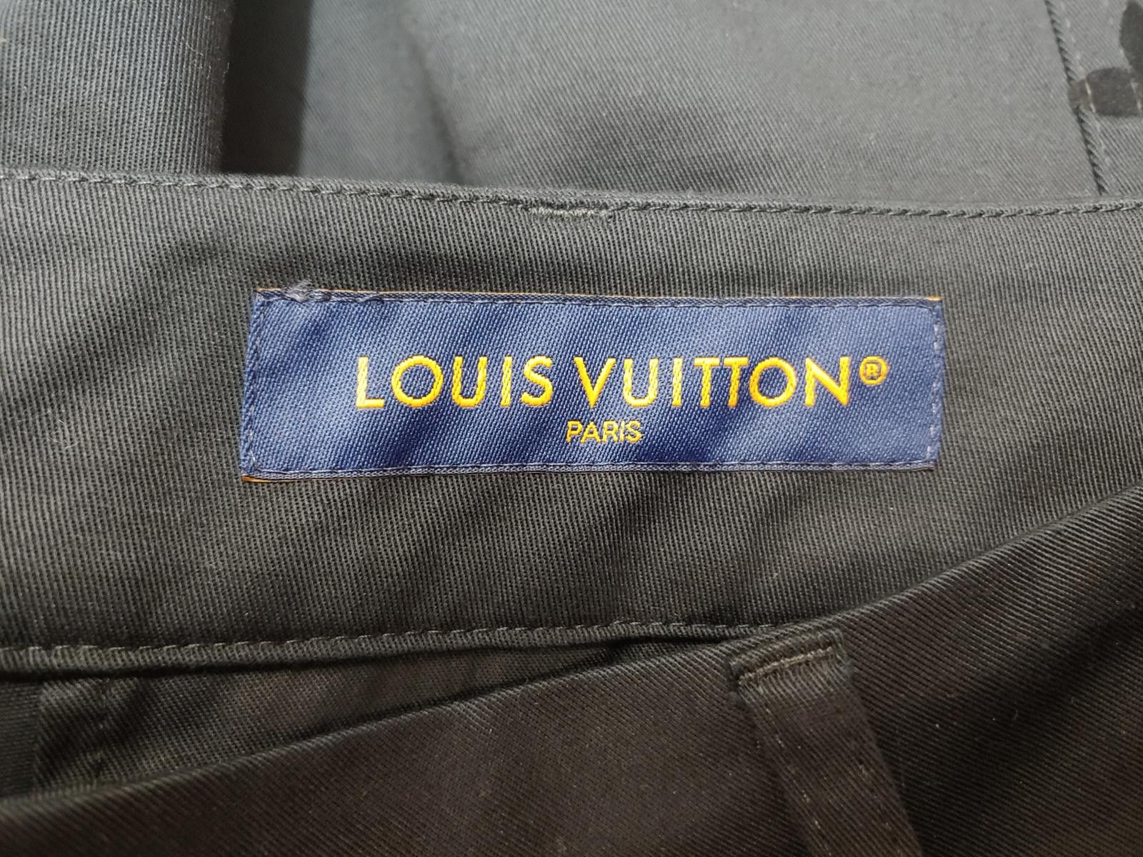 Louis Vuitton Louis Vuitton Monogram Flocked Workwear Pants in Black Size US 34 / EU 50 - 7 Thumbnail