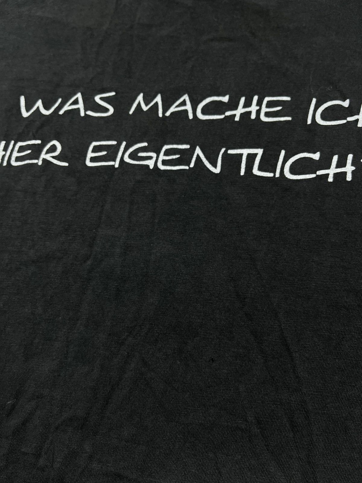 Band Tees Vintage Y2K Humor «What am I doing here» big logo faded tee Size US M / EU 48-50 / 2 - 9 Thumbnail