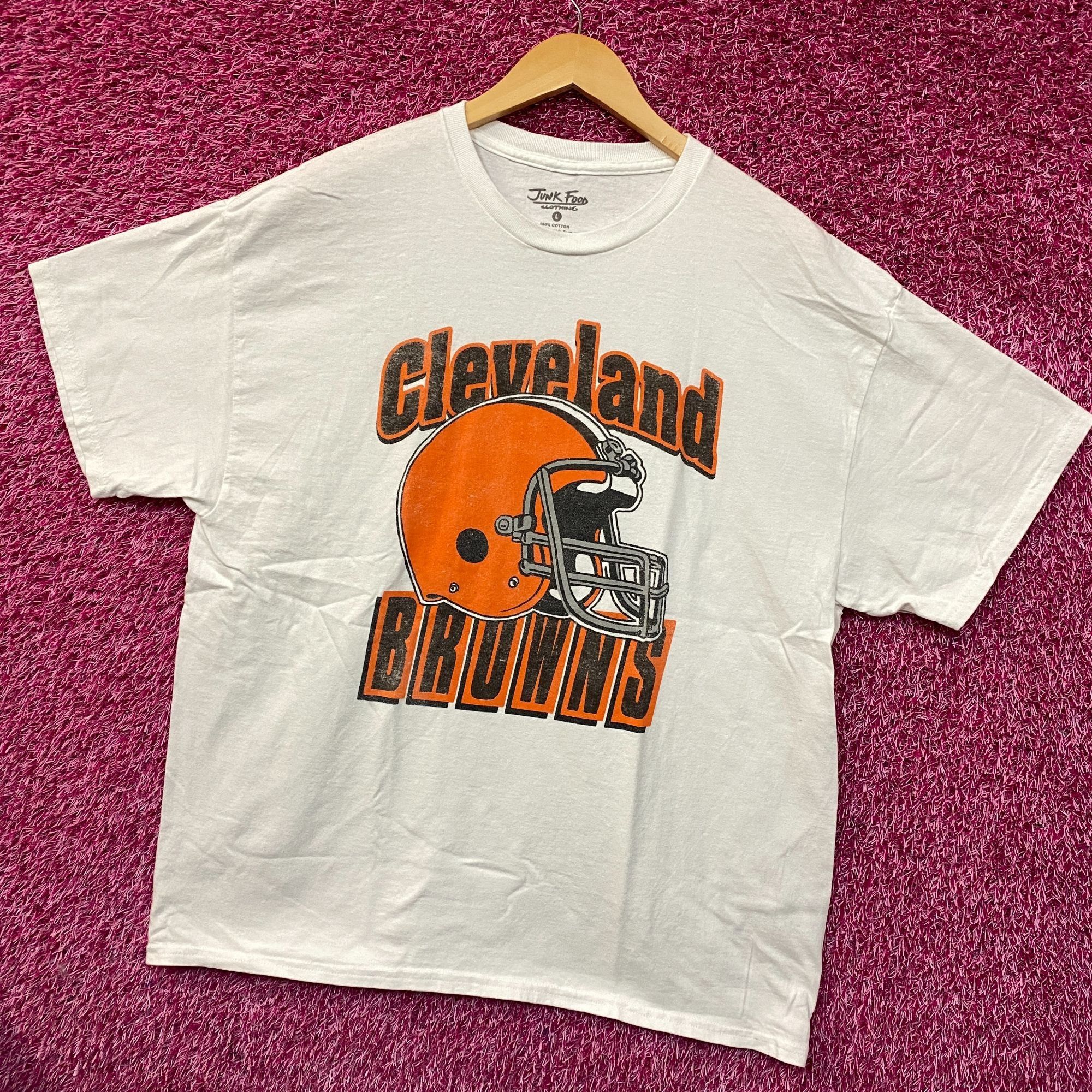 Junk Food Junk Food Clothing NFL Cleveland Browns Throwback Helmet T-S Size US L / EU 52-54 / 3 - 3 Thumbnail