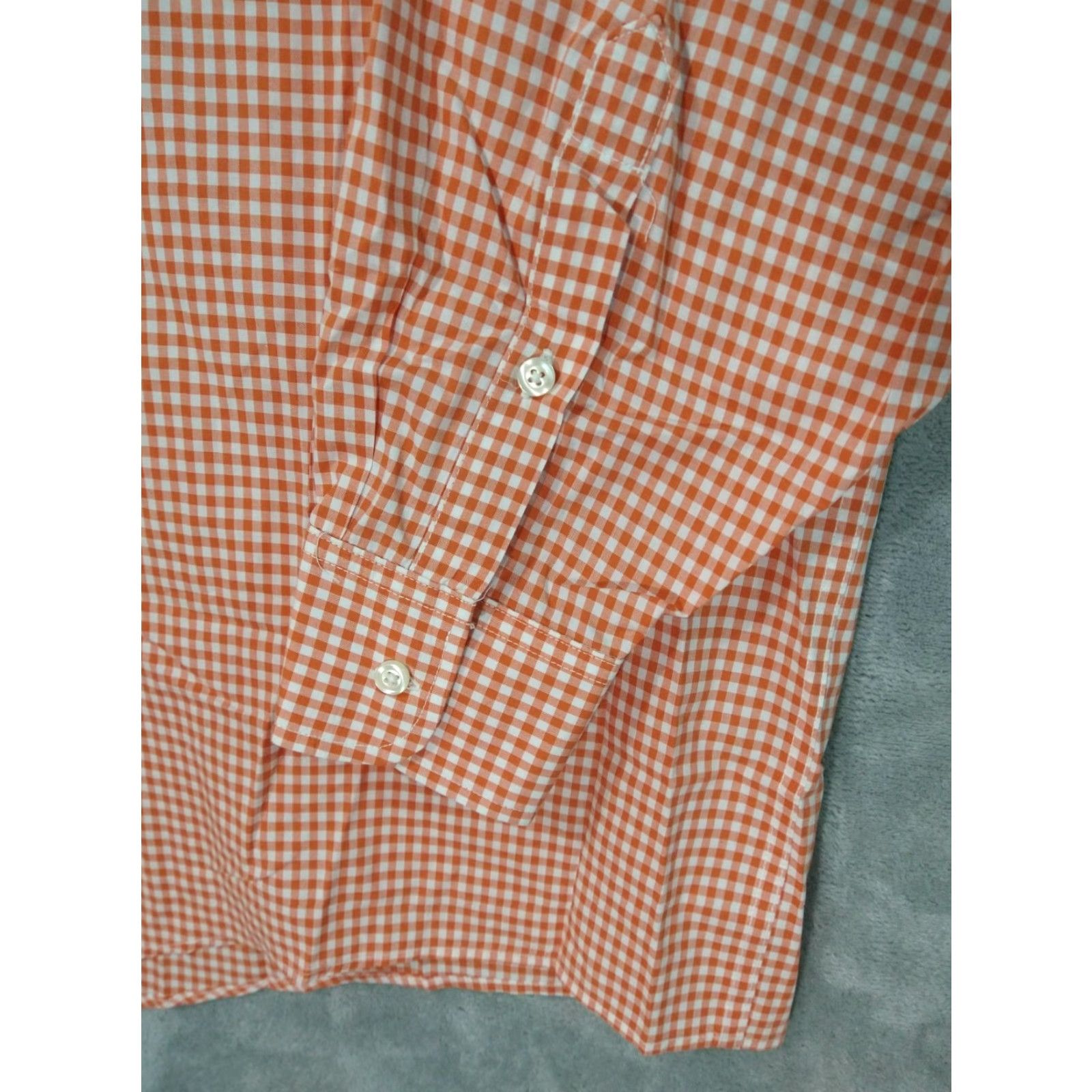Bills Khakis VINTAGE Bills Khakis Shirt Mens 3XB Orange Gingham Plaid Button-Down Long Sleeve USA Size US XXL / EU 58 / 5 - 3 Thumbnail