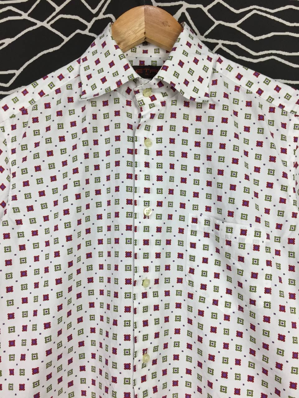 Etro Vtg ETRO Milano Single Pocket Button Up Shirt Size US S / EU 44-46 / 1 - 4 Thumbnail