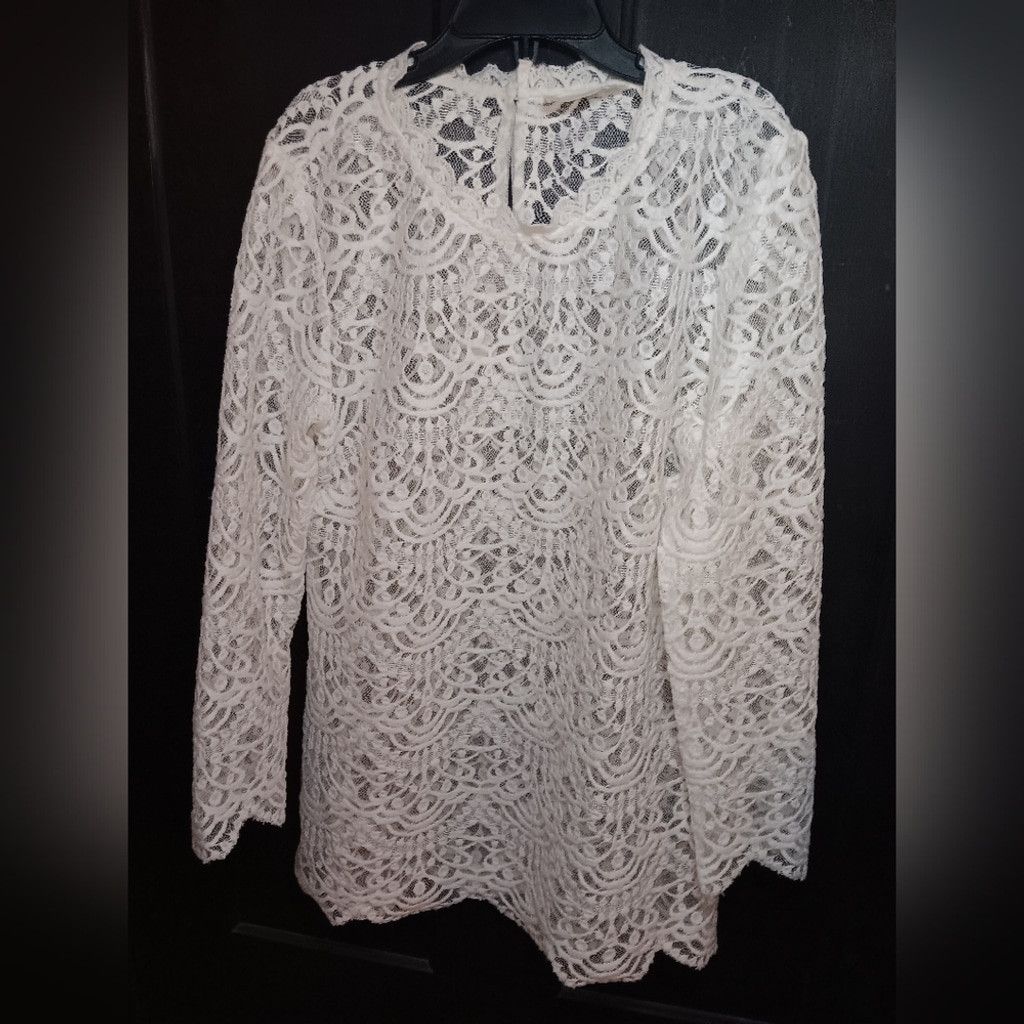Other Altered State,womens off white Lace see thru top,S,nwot Size XS / US 0-2 / IT 36-38 - 1 Thumbnail