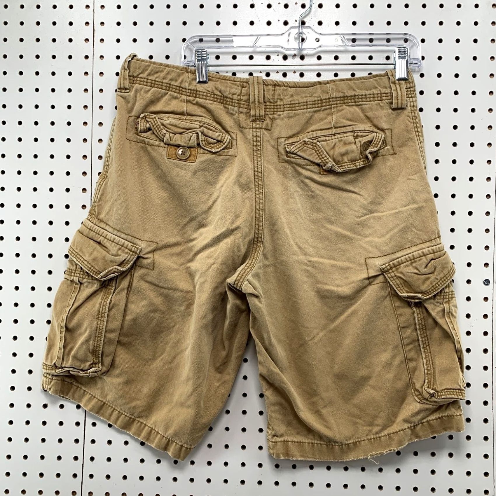 Vintage Aéropostale Cargo Military Shorts Mens 32 Khaki Utility Pocket Outdoor 34x11 Mens Cargo Short Beige Army Outdoor Pockets Summer Spring Mens Size US 32 / EU 48 - 2 Thumbnail