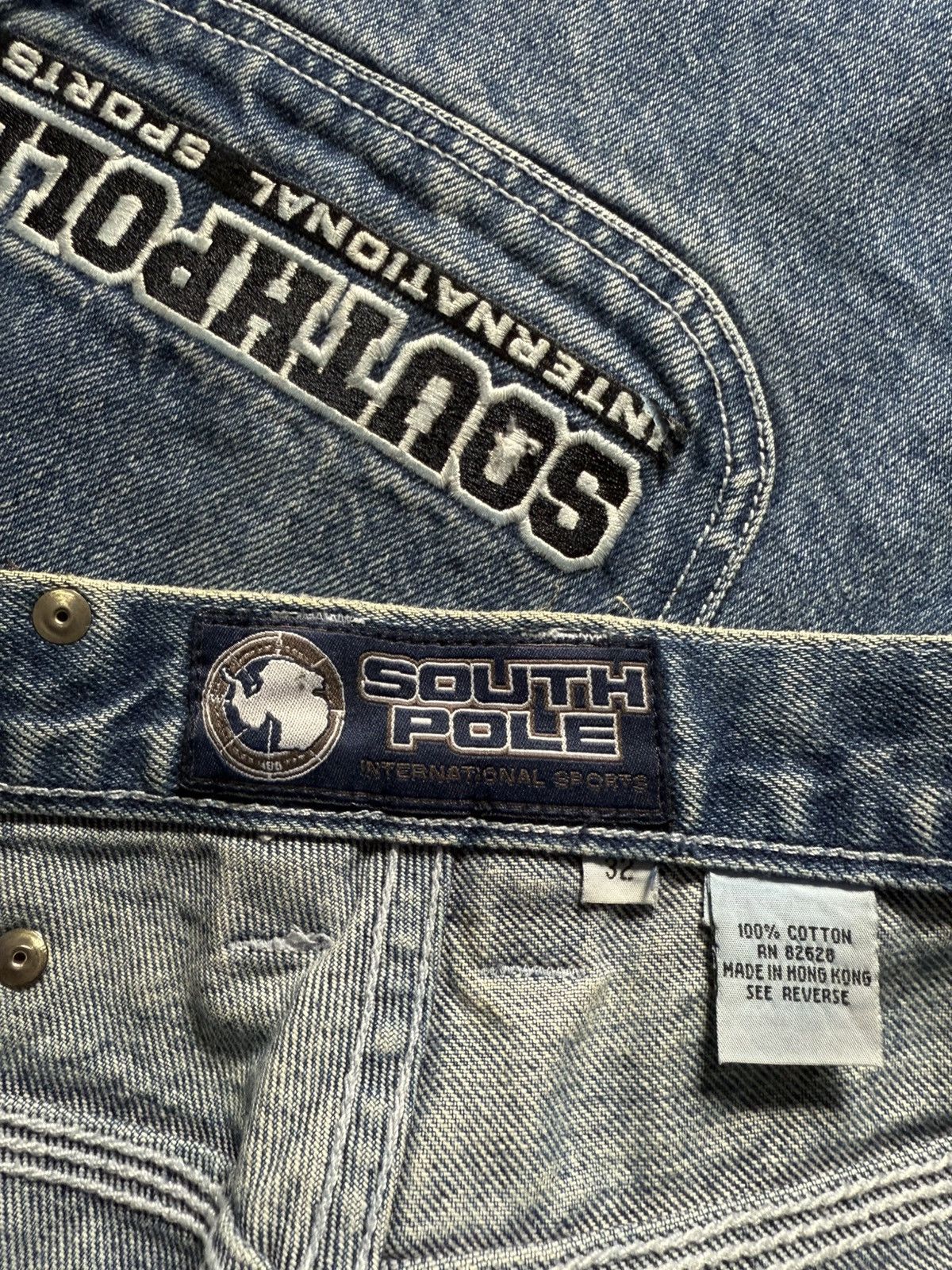 Vintage South Pole Massive Baggy Embroidered Rap Skate Y2k Jeans Size US 32 / EU 48 - 21 Thumbnail