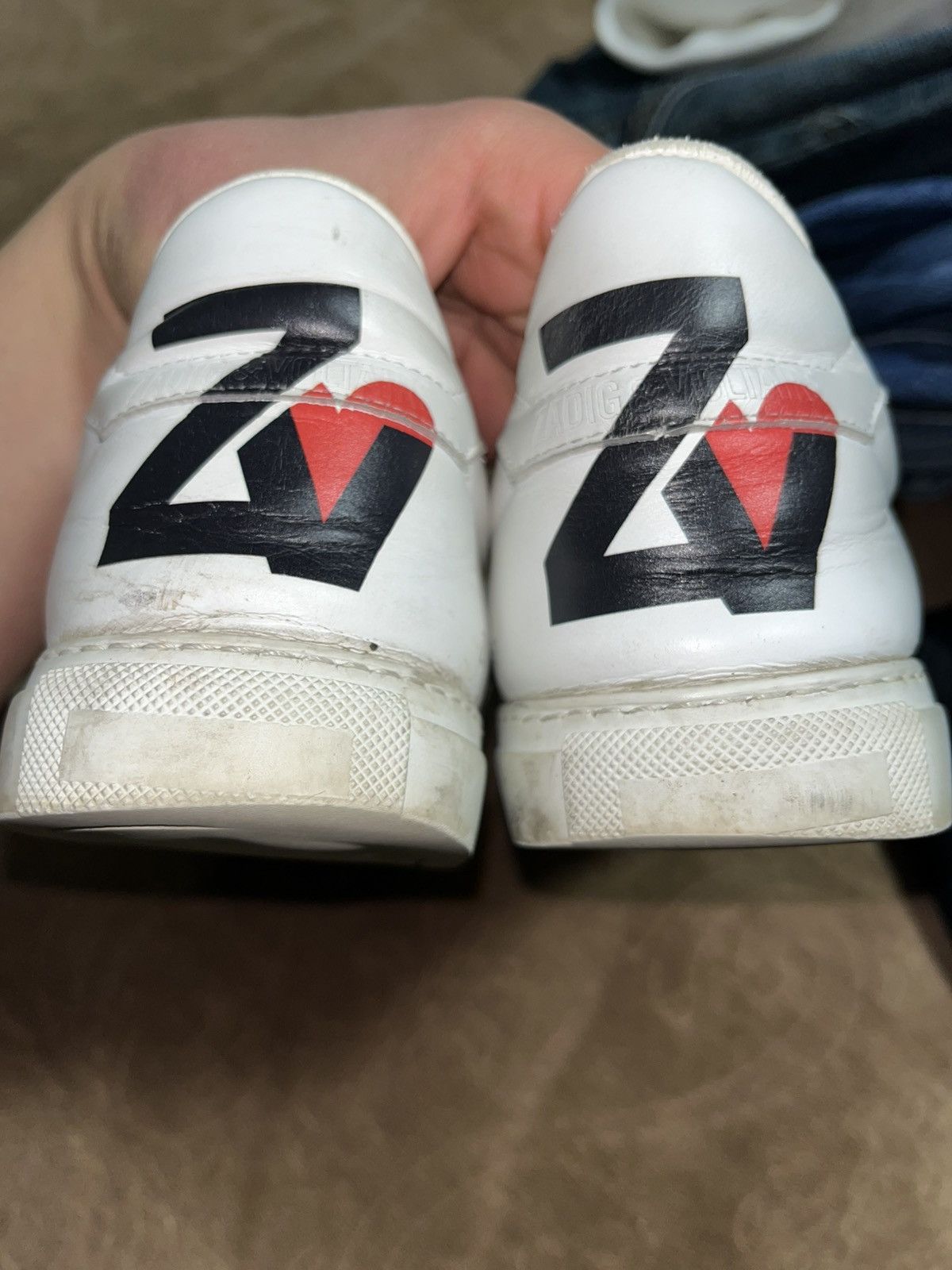 Zadig & Voltaire Zadig & Voltaire Distressed Low Top Sneakers Leather Shoes Size US 8 / IT 38 - 25 Thumbnail