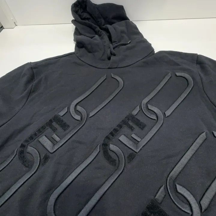Fendi Fendi Black Printed Hooded Sweatshirt for Men -2507 Size US M / EU 48-50 / 2 - 2 Thumbnail