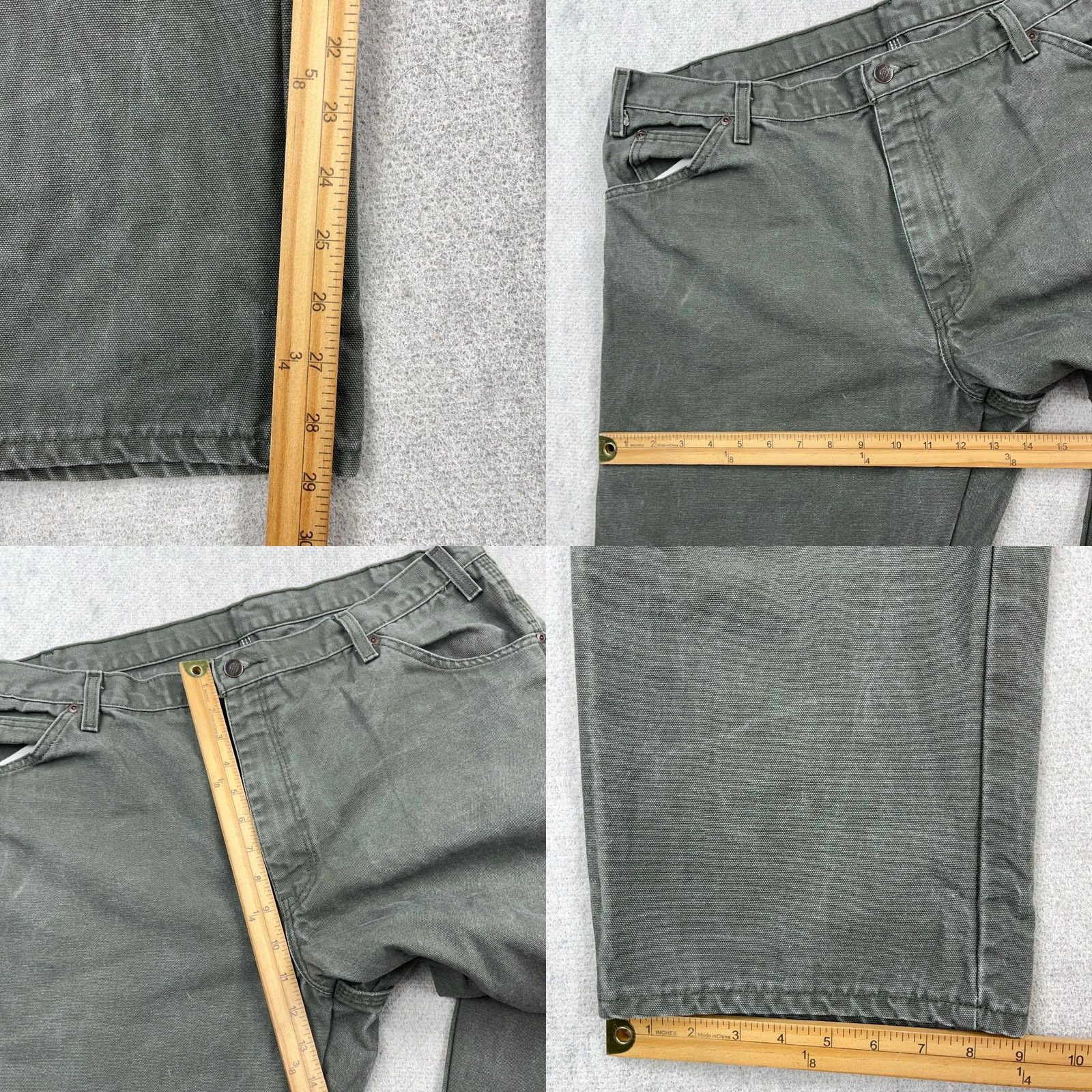 Dickies VINTAGE Dickies Pants Men 40x30 Green Carpenter Canvas Baggy Y2K Moss Olive Workwear Size US 40 / EU 56 - 8 Thumbnail