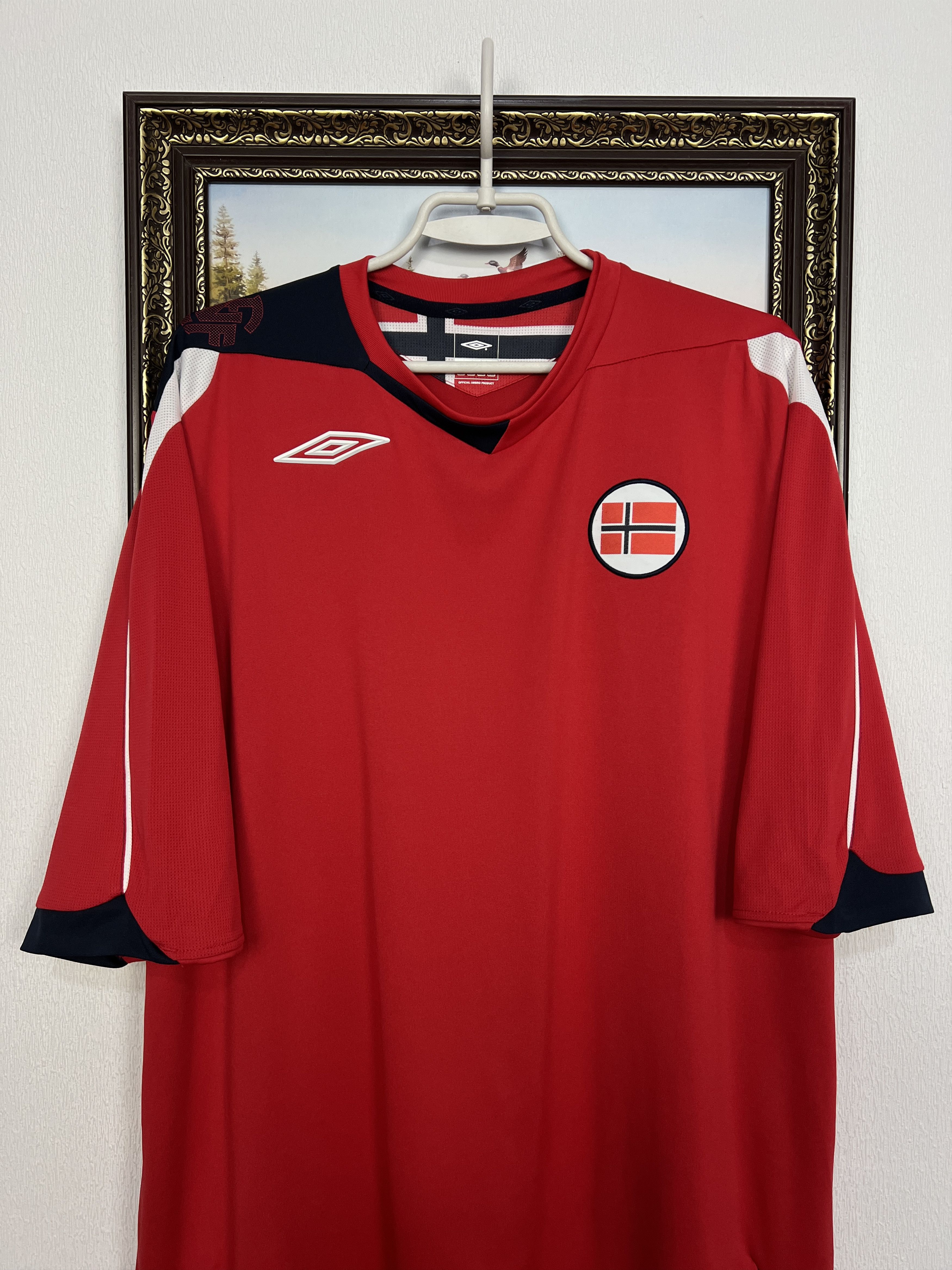 Umbro Norway Home football shirt Soccer Jersey National Trikot Size US XXL / EU 58 / 5 - 2 Thumbnail