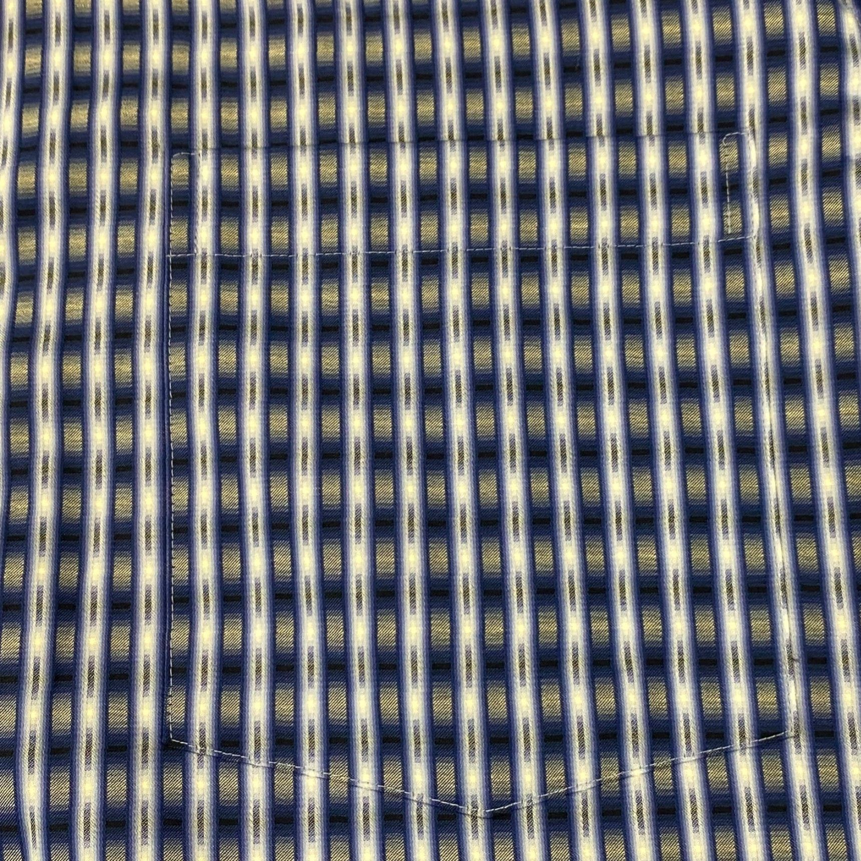 BUGATCHI BUGATCHI Shirt Mens Small Blue Plaid Geometric Button Up Casual Dress Top L/S Size US S / EU 44-46 / 1 - 4 Thumbnail