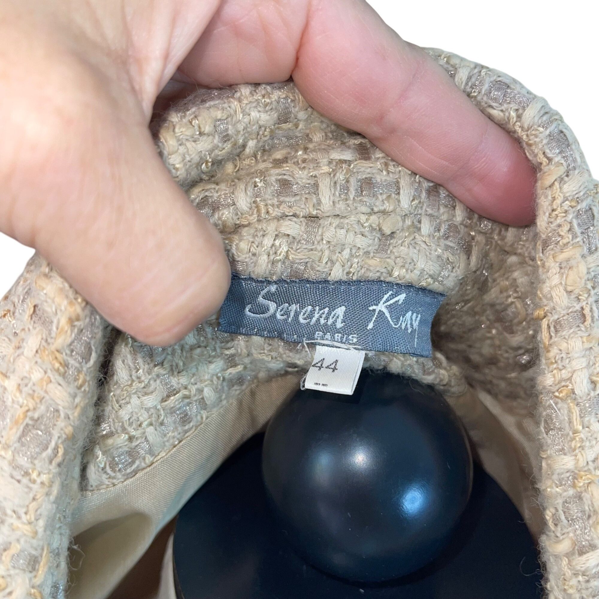 Other Serena Kay Paris Womens Jacket Size 44 Beige Size M / US 6-8 / IT 42-44 - 4 Thumbnail