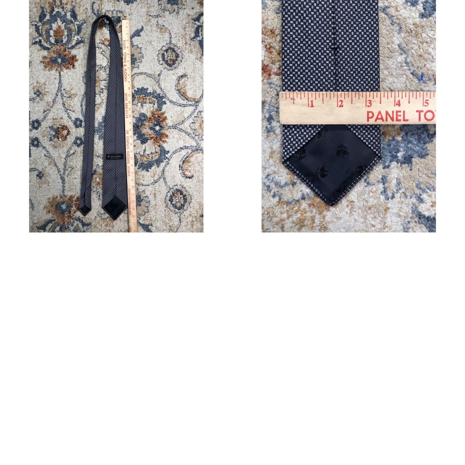 Brooks Brothers Brooks Brothers Tie Mens One Size Blue Geometric Woven Silk Classic 57"-60" Neckwear Size ONE SIZE - 8 Thumbnail