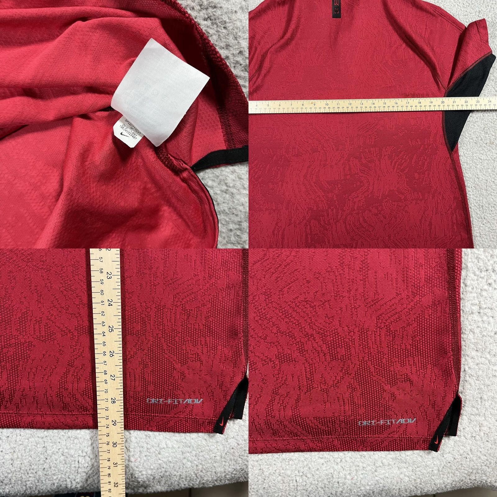 Nike Nike Tiger Woods Polo Shirt Mens M Red Dri-Fit ADV Snap Collar Performance Golf Short Sleeve Geometric Logo Classic Size US M / EU 48-50 / 2 - 9 Thumbnail