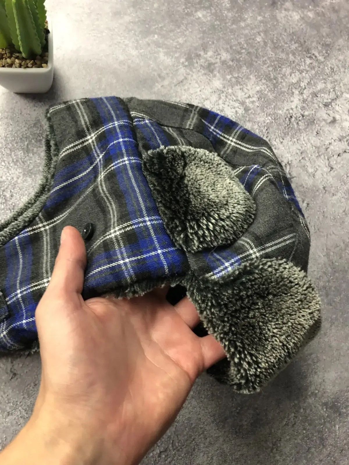Japanese Brand USHANKA Hat Vintage Blue Mohair Streetwear Japans Style Y2k Size ONE SIZE - 5 Thumbnail