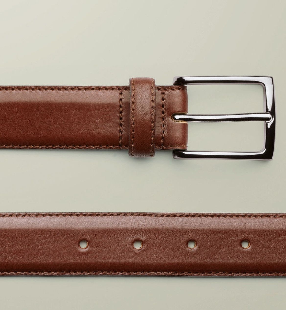 Charles Tyrwhitt Charles Tyrwhitt Chestnut Brown Leather Belt Size 32 - 2 Thumbnail
