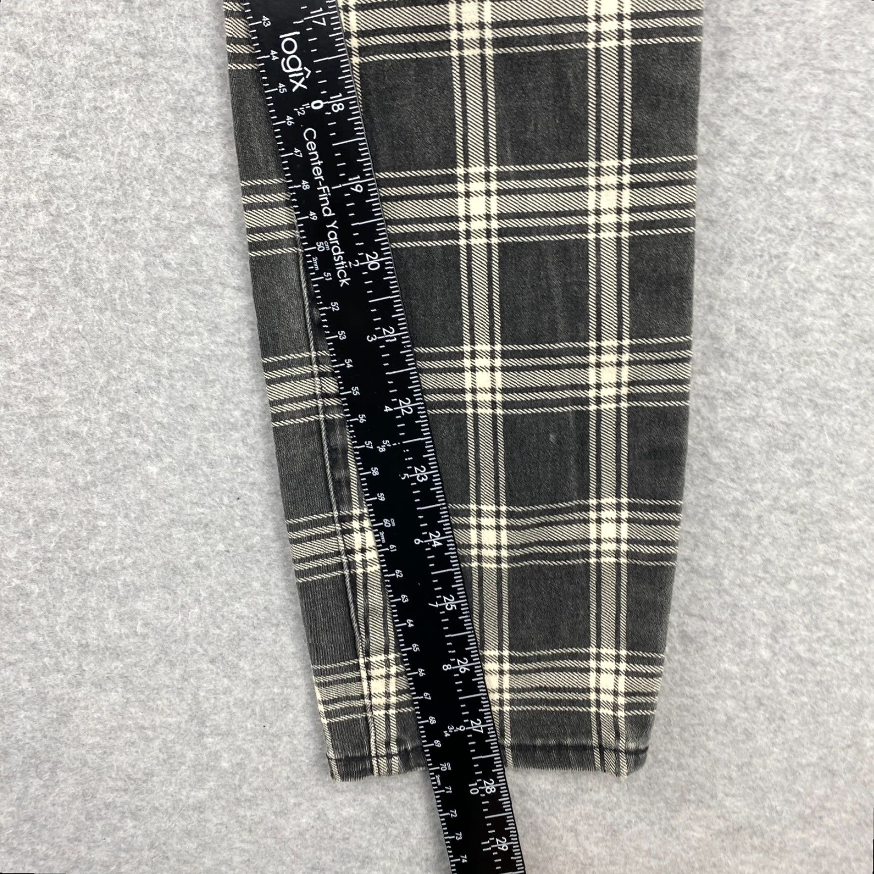 Madewell Madewell High Riser Skinny Jeans Womens 24 Black White Plaid Stretch Pockets Size 42" / US 20 - 6 Thumbnail