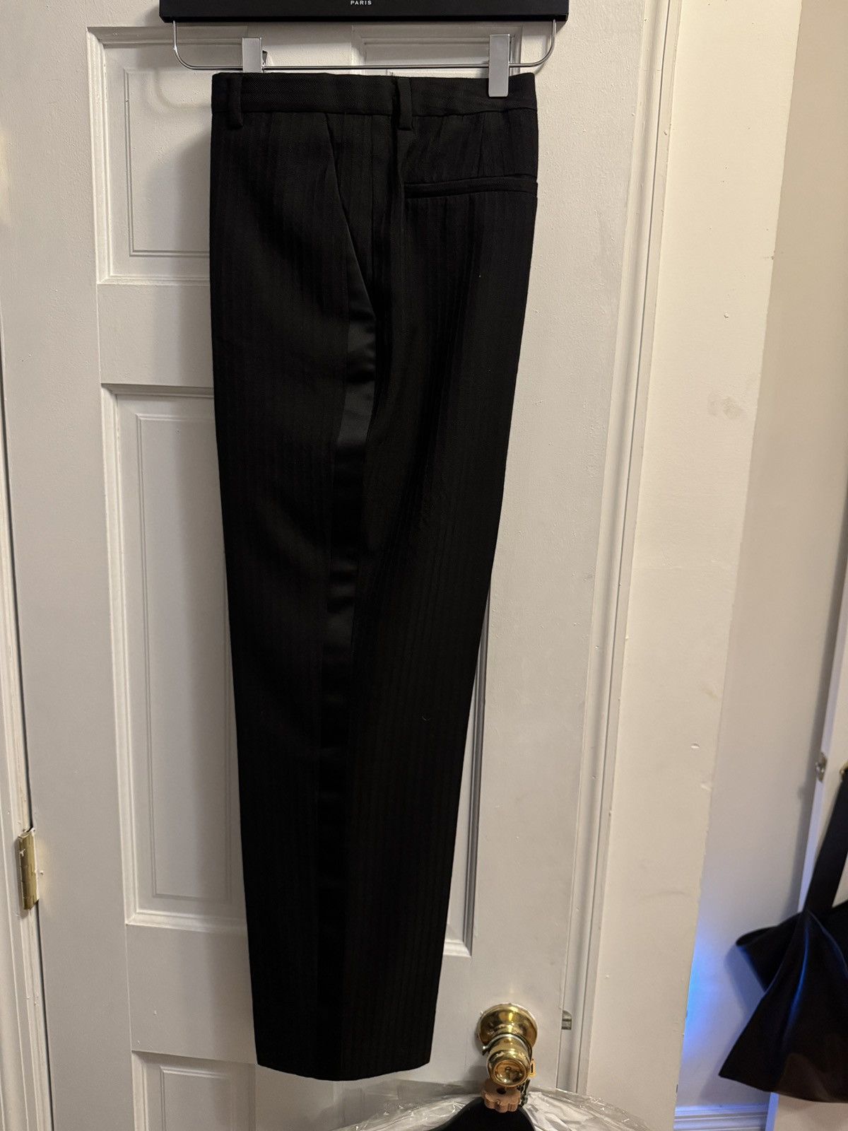 Saint Laurent Paris Wide shoulder fw24 pinstripe wool tuxedo set Size 48R - 9 Thumbnail