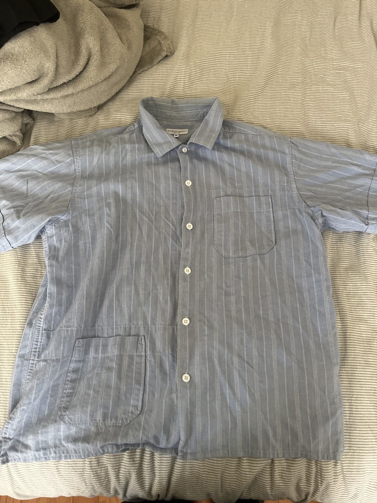 Engineered Garments Dobby Stripe Camp Shirt