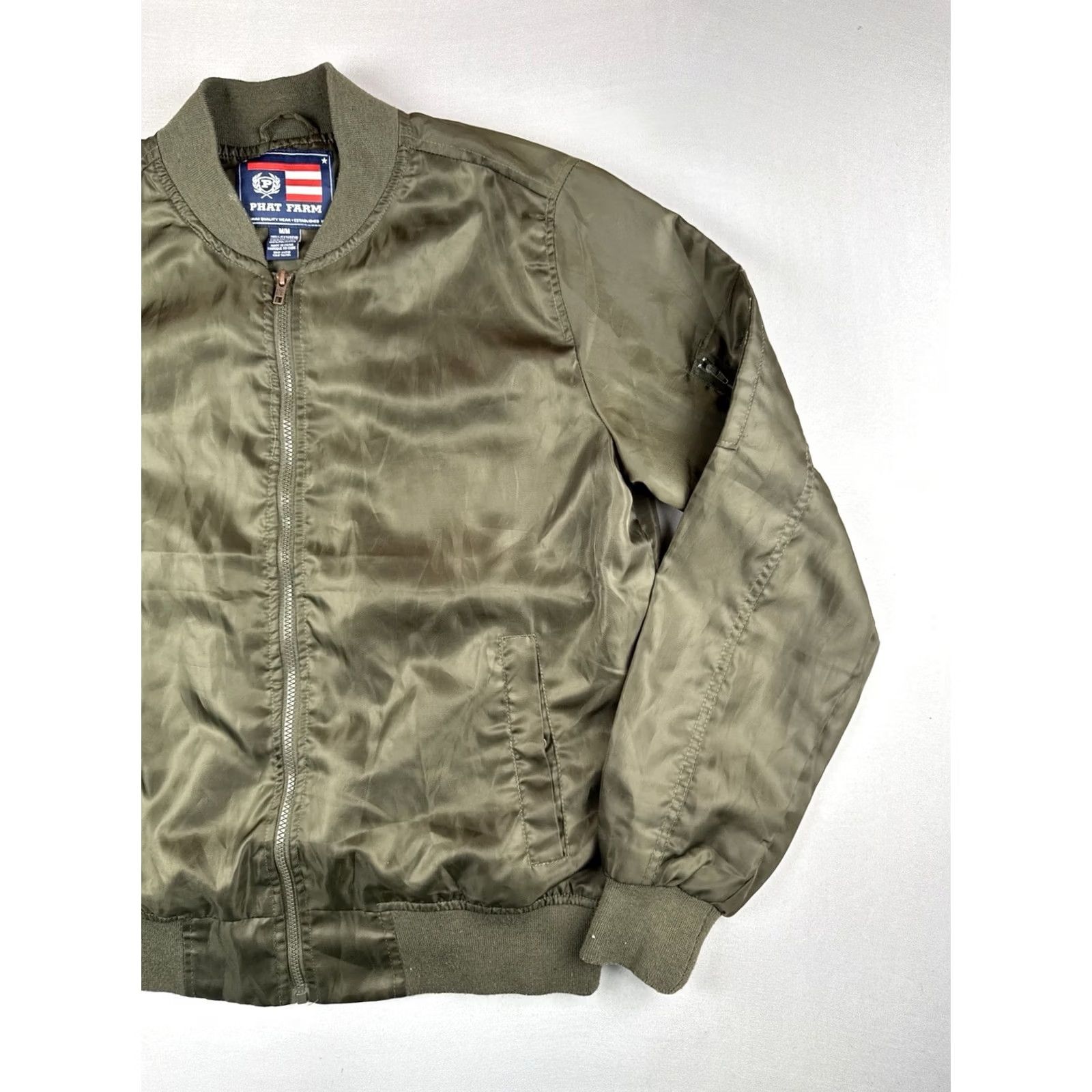 Phat Farm VINTAGE Y2K Phat Farm MA1 Bomber Jacket Olive Green Flight Jacket M Mens Size US M / EU 48-50 / 2 - 3 Thumbnail