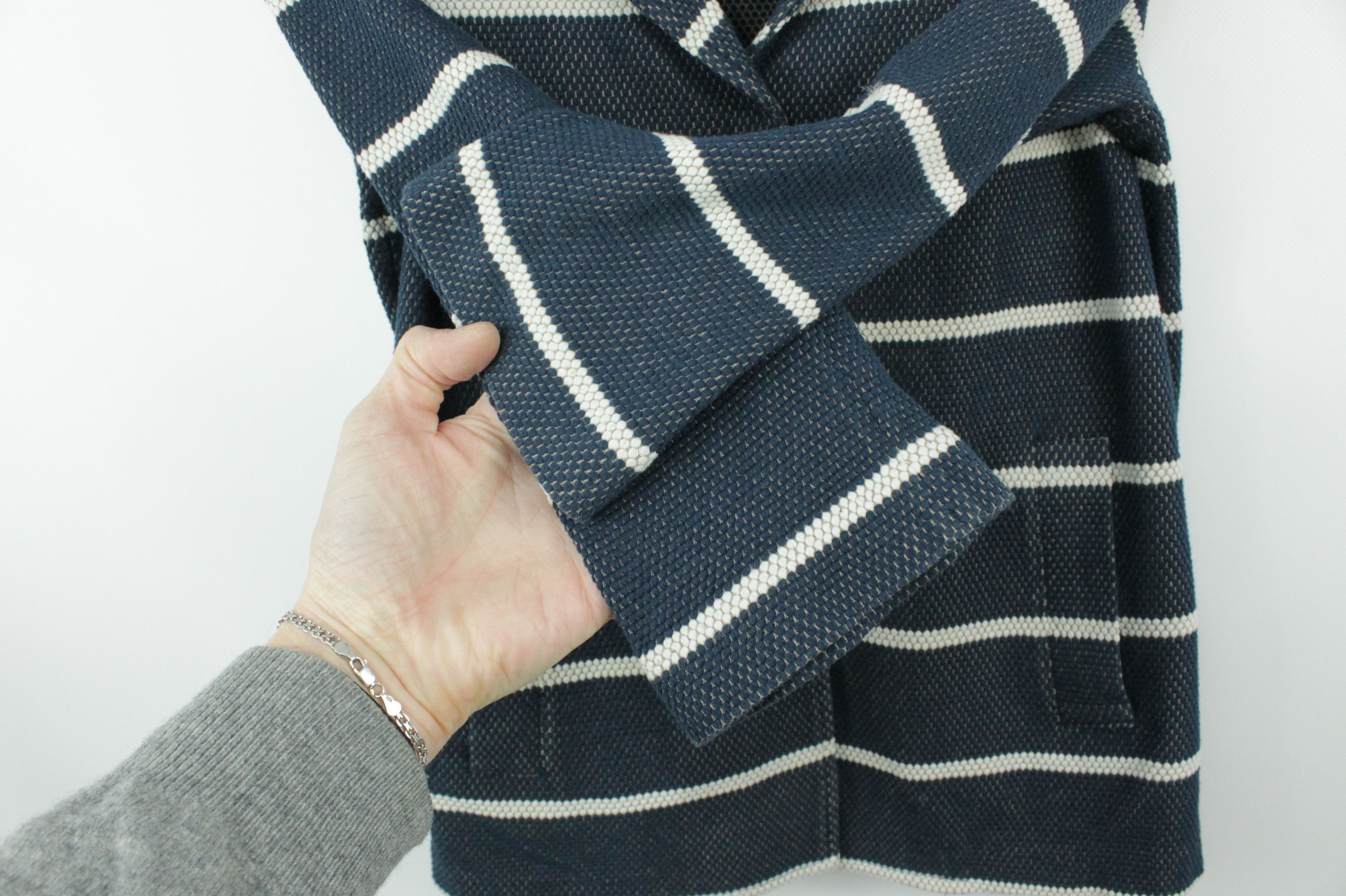 Circolo 1901 Circolo 1901 Blue-White Striped Cotton Blazer Jacket Women's Size M / US 6-8 / IT 42-44 - 5 Thumbnail