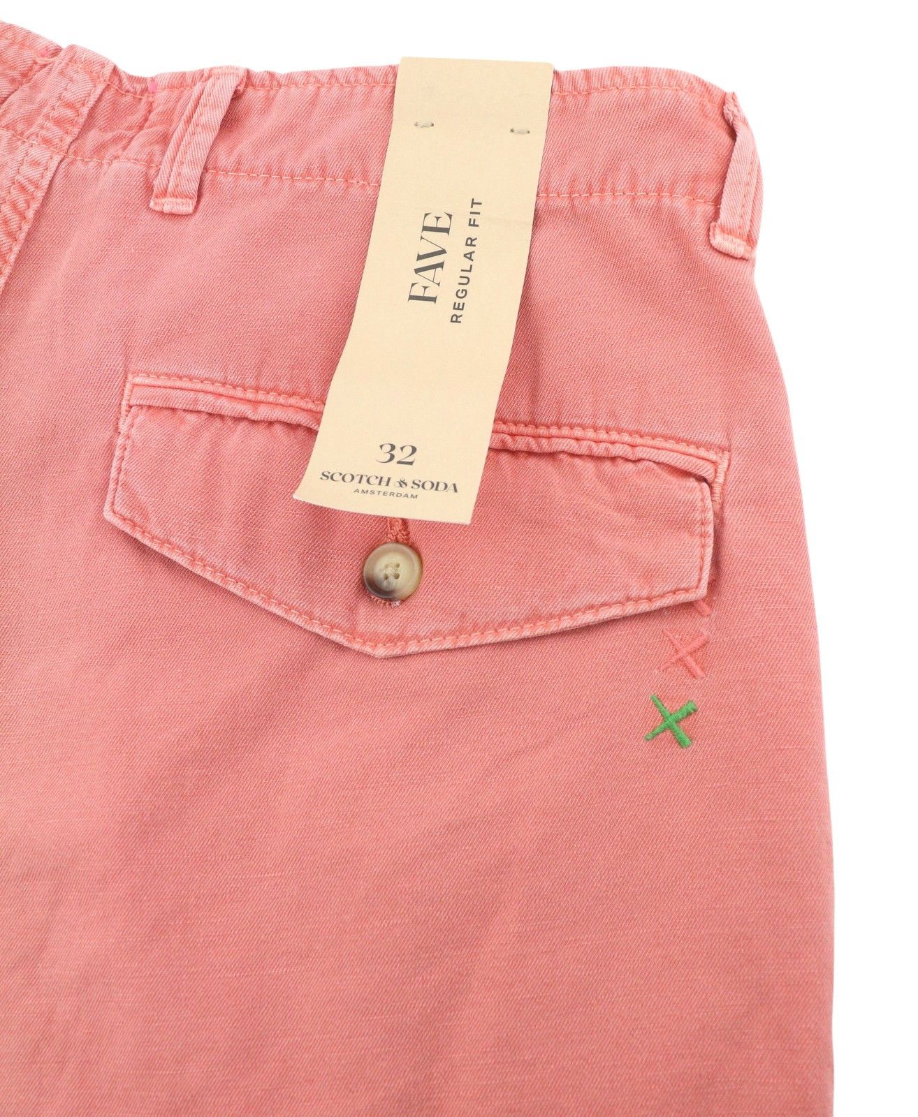 Scotch & Soda FAVE W32 Pink Flamingo Linen Blend Regular 91022 Size US 32 / EU 48 - 7 Thumbnail