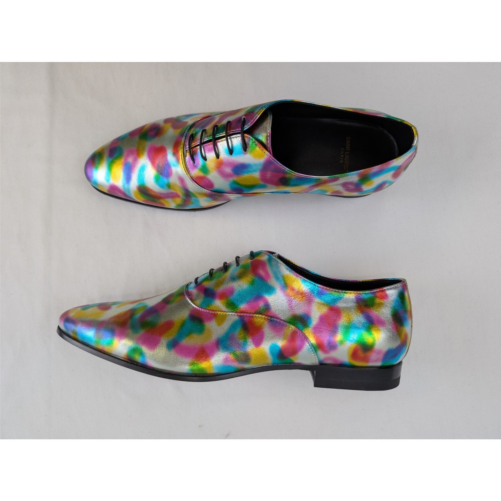 Saint Laurent Paris o1rshd1 Q:2 / Paint Oxford Derby Shoe boots in Multicolor Size US 10 / EU 43 - 1 Thumbnail