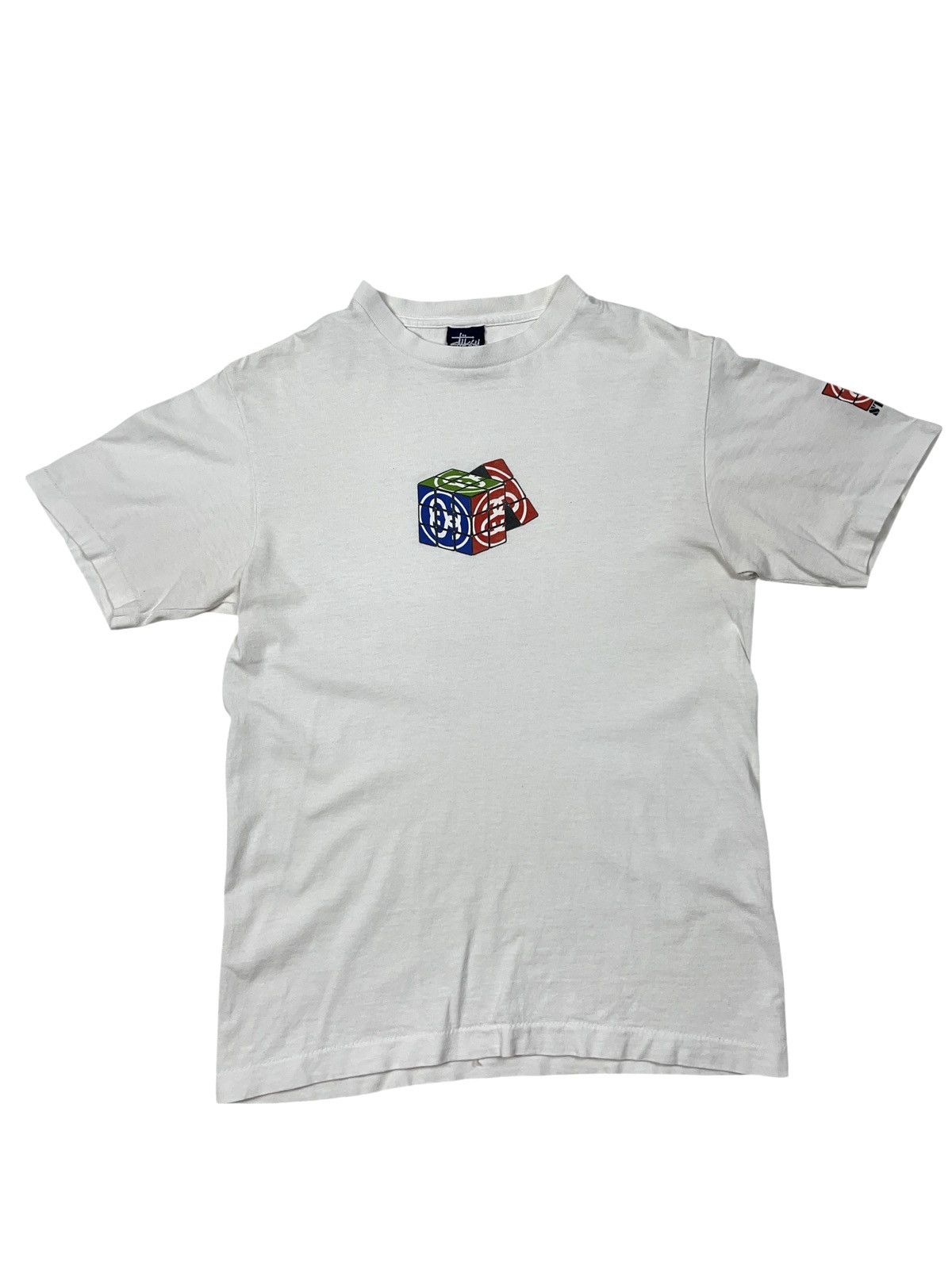 Stussy Vintage 90s Stussy Rubick’s Cube Made in USA T-shirt Size US S / EU 44-46 / 1 - 1 Thumbnail