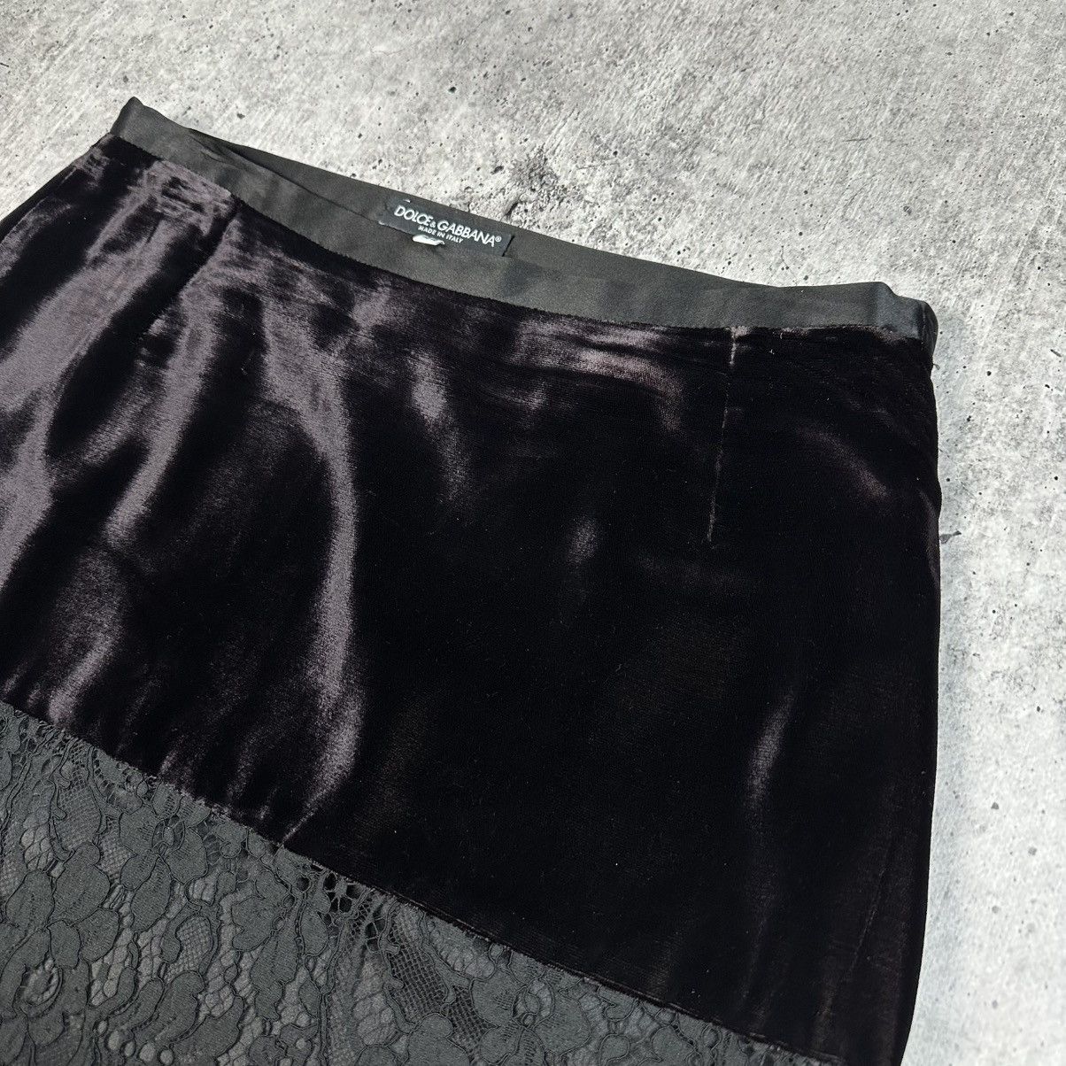 Dolce & Gabbana Dolce Gabbana Velvet Mid-length Skirt Dark Purple Size 30" / US 8 / IT 44 - 6 Thumbnail