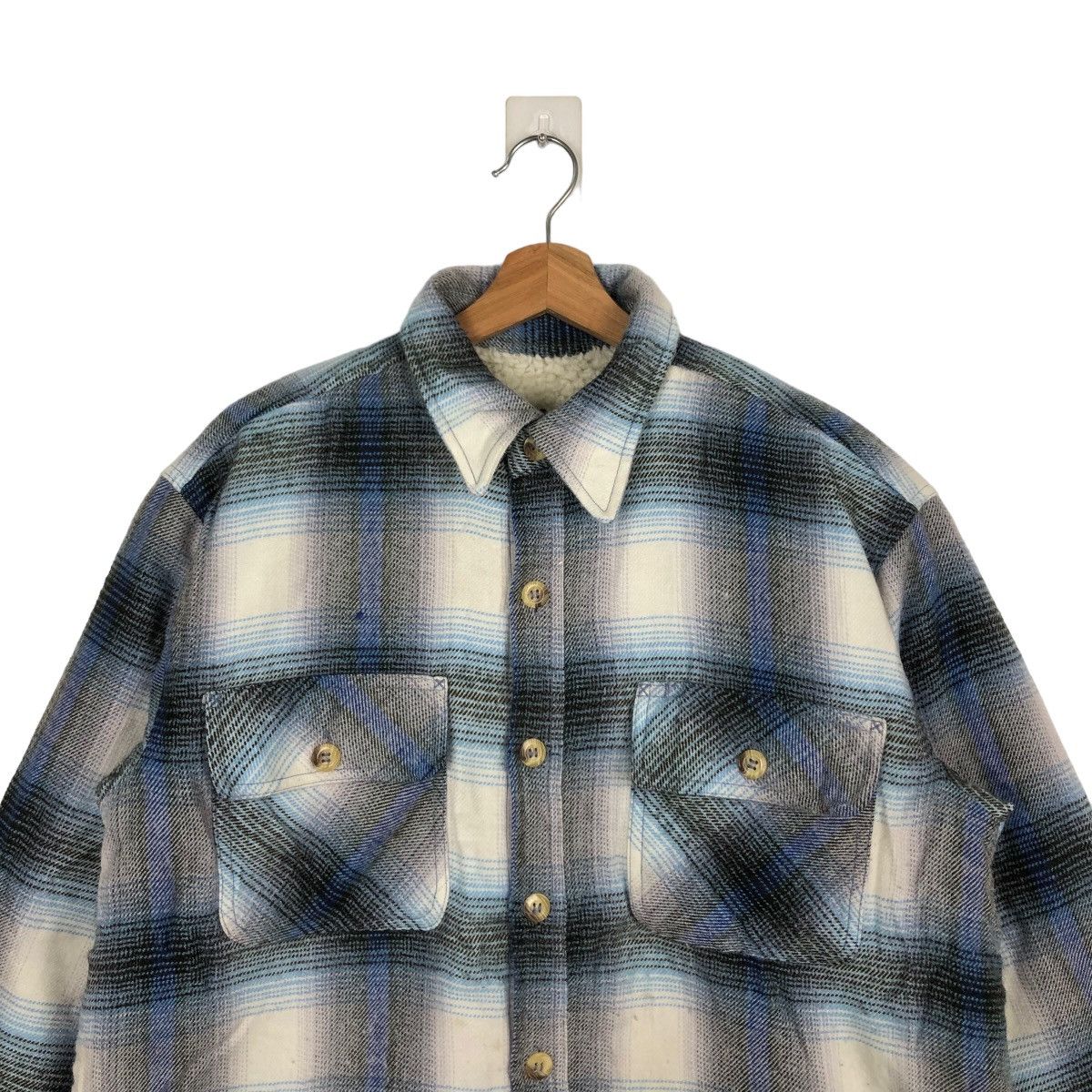 Flannel VINTAGE FLANNEL JACKET MOINEAU MINK FUR LINING TARTAN DESIGN Size US M / EU 48-50 / 2 - 2 Thumbnail
