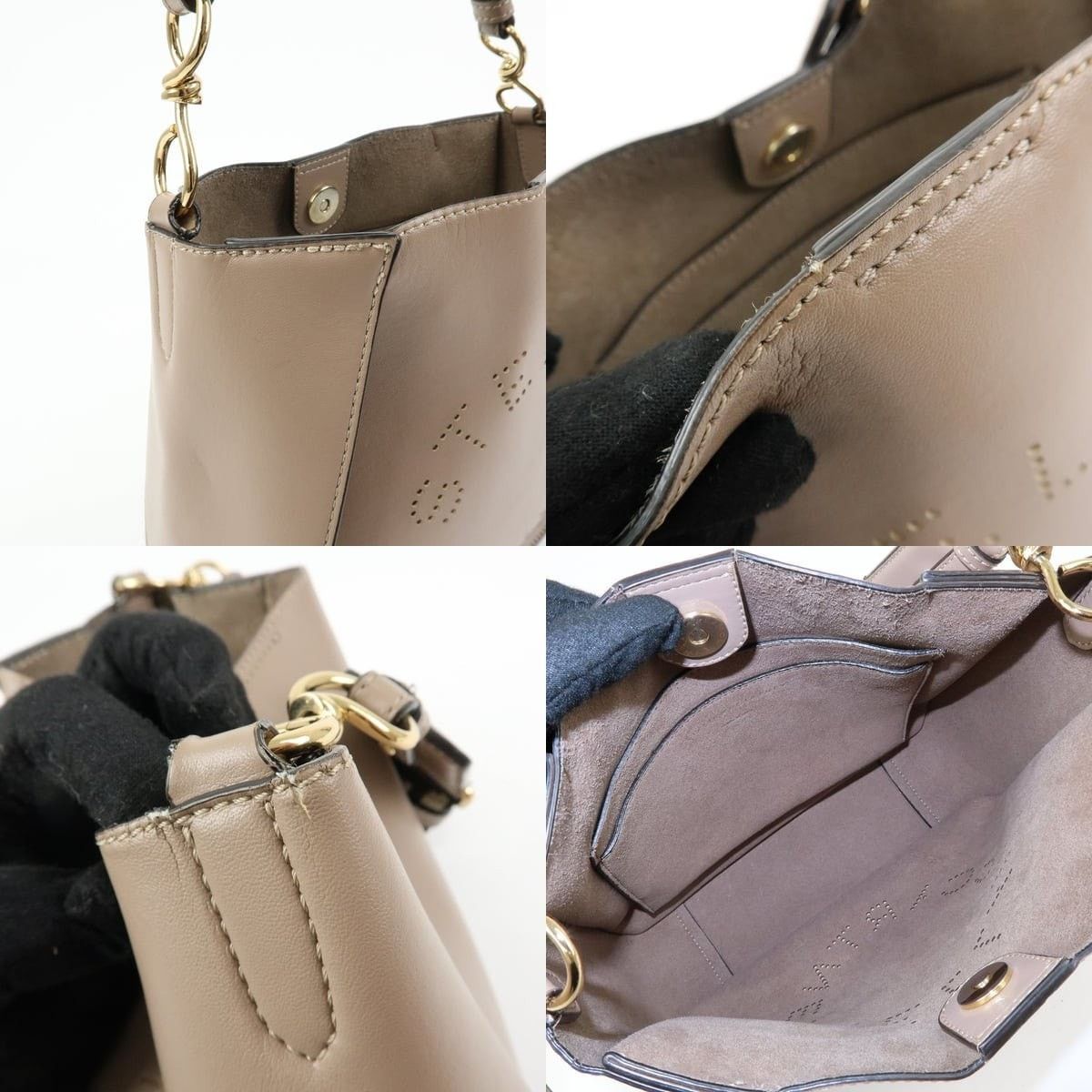 Stella McCartney Stella McCartney Logo Faux Leather Shoulder Bag Beige Size ONE SIZE - 6 Thumbnail