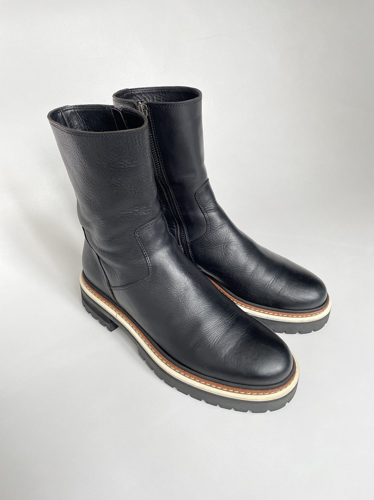 Ann Demeulemeester Black Leather ‘Tucson’ Combat Boots Size US 10 / IT 40 - 4 Thumbnail