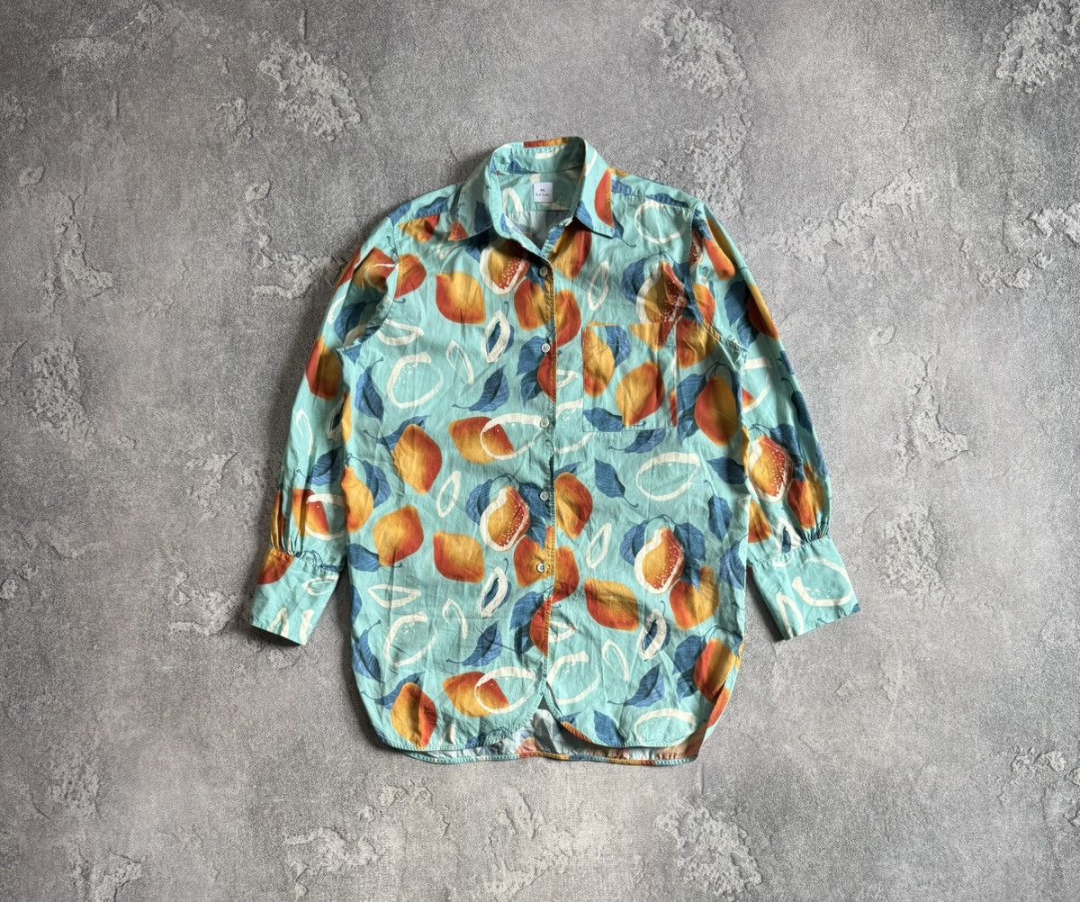 Paul Smith PS Paul Smith 36 all printed mango 🥭 shirt button up blouse Size S / US 4 / IT 40 - 6 Thumbnail