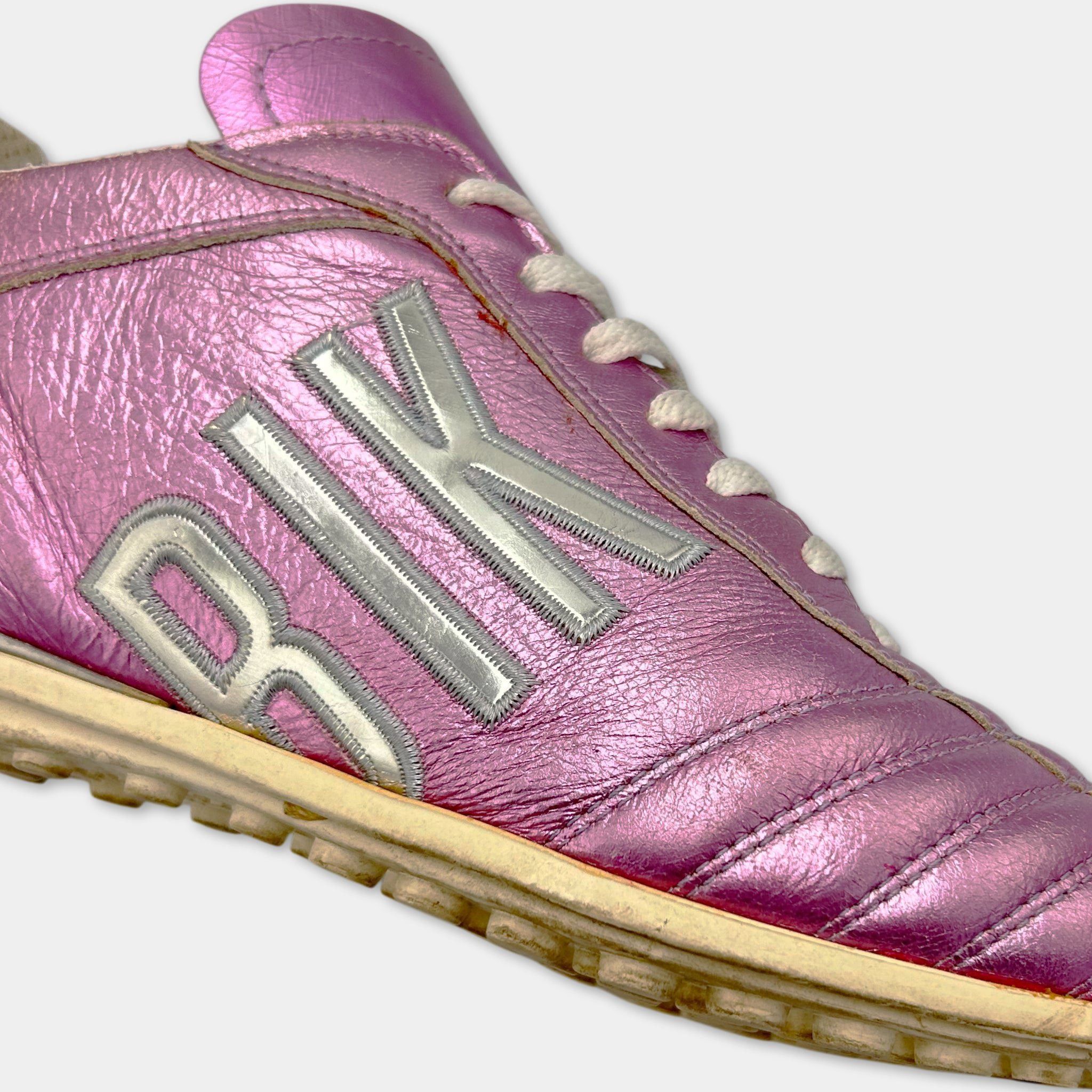 Dirk Bikkembergs Dirk Bikkembergs Metallic Pink Soccer Sneakers Size US 6.5 / IT 36.5 - 6 Thumbnail