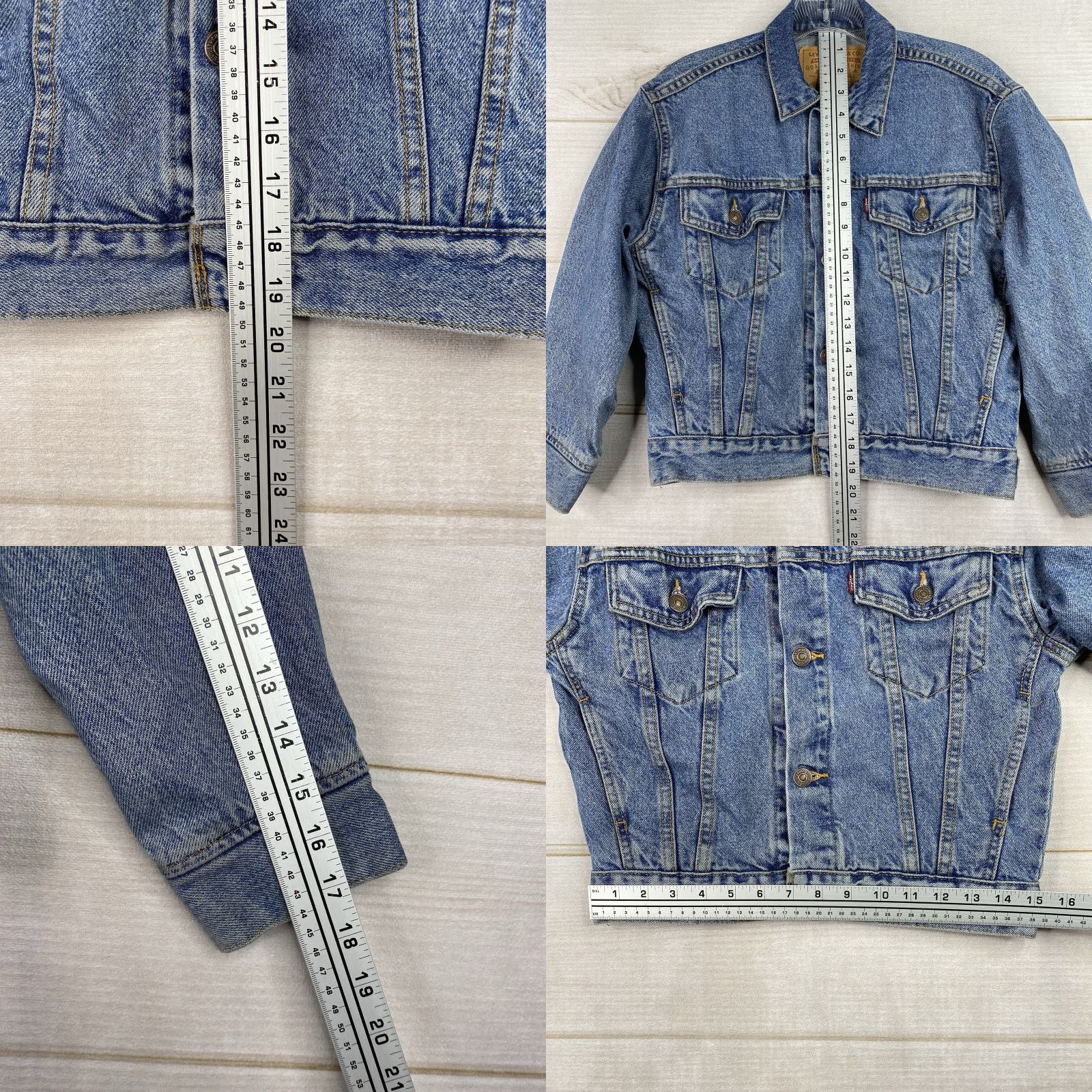 Levi's VINTAGE Levi's Trucker Denim Jacket Women's S 8/10 Cropped Stone Washed 90s City Classic Hipster Jeans Size 28" / US 6 / IT 42 - 8 Thumbnail
