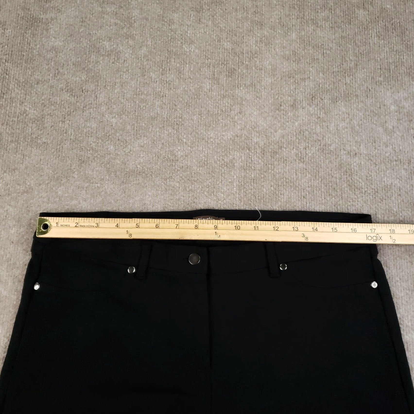 J.McLaughlin J. McLaughlin Pants Adult Size 14 Black Stretch Straight Chino Casual Knit 27in Inseam Women Size 34" / US 12 / IT 48 - 7 Thumbnail