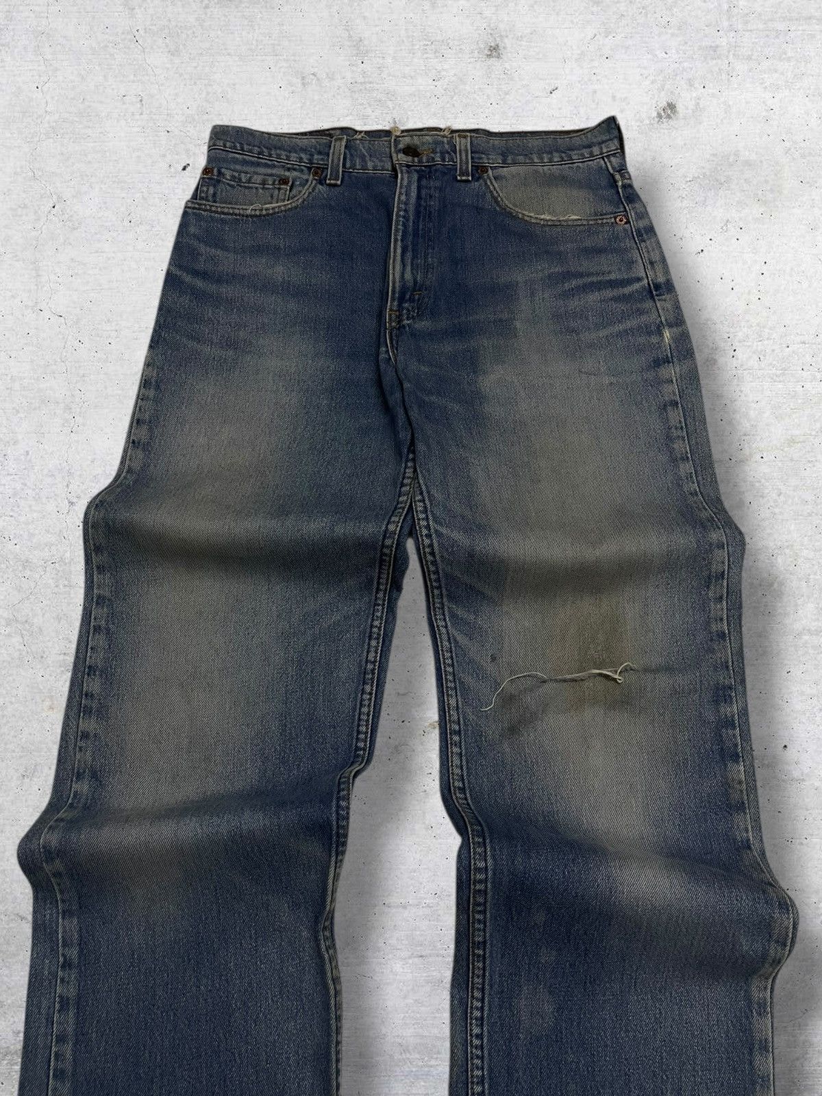 Levi's Vintage Clothing VINTAGE 510 LEVIS USA DESIGNER 90S RIPPED MUDWASH OLD DENIM Size US 30 / EU 46 - 4 Thumbnail
