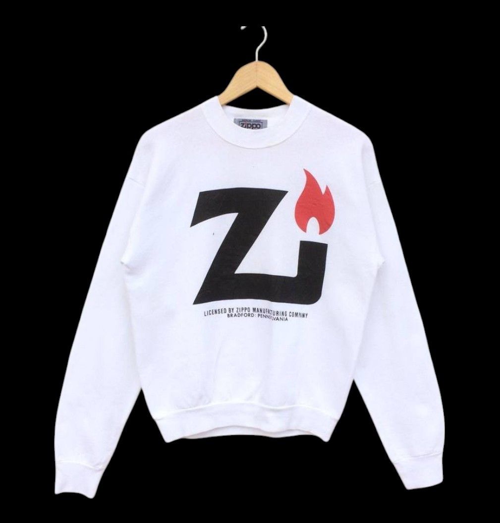 Vintage Rare 🔥Vintage 80S Zippo Classic Big Spell crewneck JUMPER Size US M / EU 48-50 / 2 - 1 Thumbnail