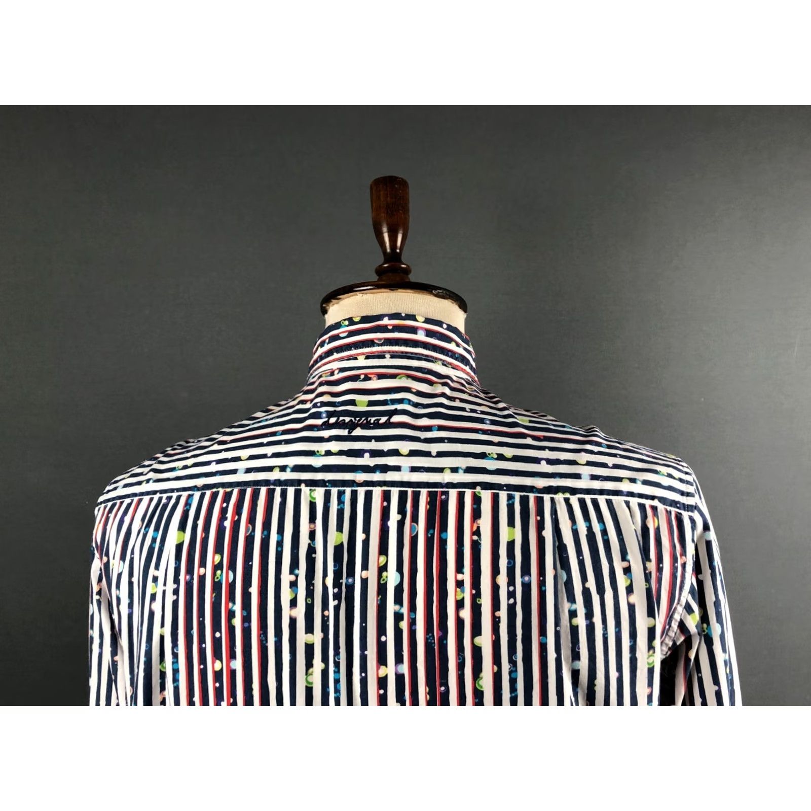 Desigual Desigual Mens Shirt Multicolor Cotton Striped Long Sleeve Button-Up Casual Adult L Size US L / EU 52-54 / 3 - 4 Thumbnail