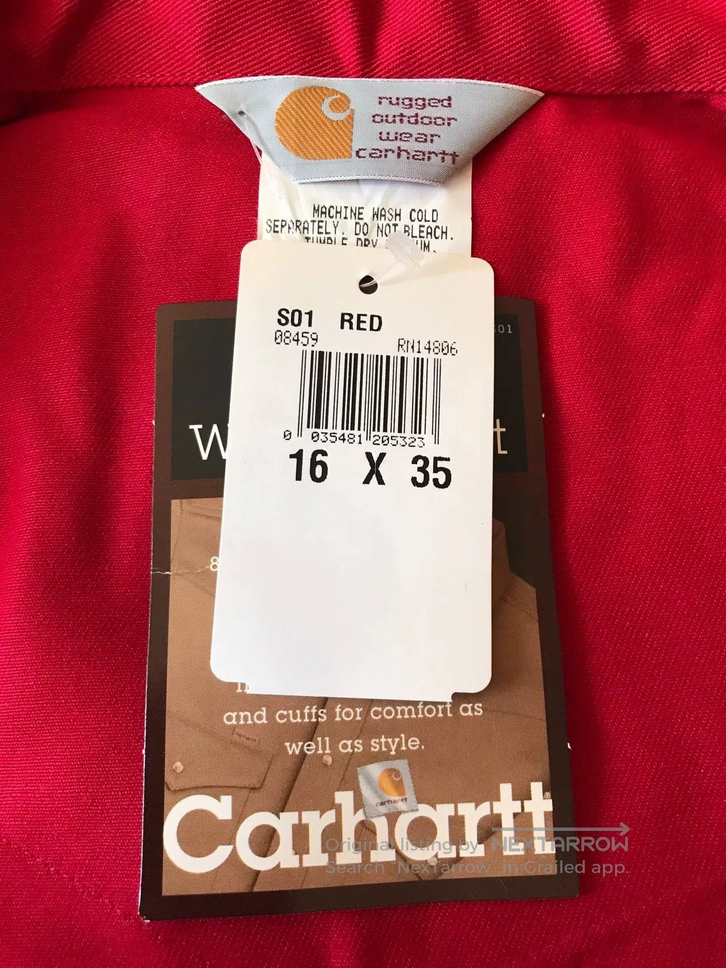 Carhartt Carhartt S01 Red Western Shirt 16×35. Size US M / EU 48-50 / 2 - 7 Thumbnail