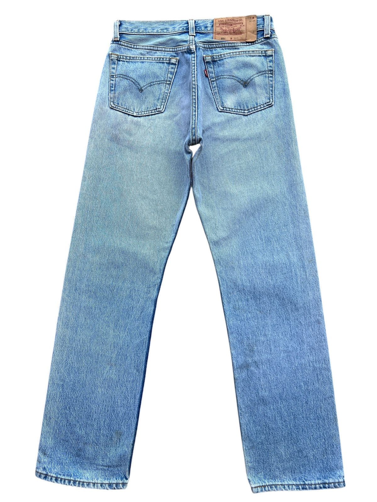 Levi's Vintage 90s Levi’s 501 USA Stone Wash Denim Jeans 30x30 Size 30" / US 8 / IT 44 - 3 Thumbnail