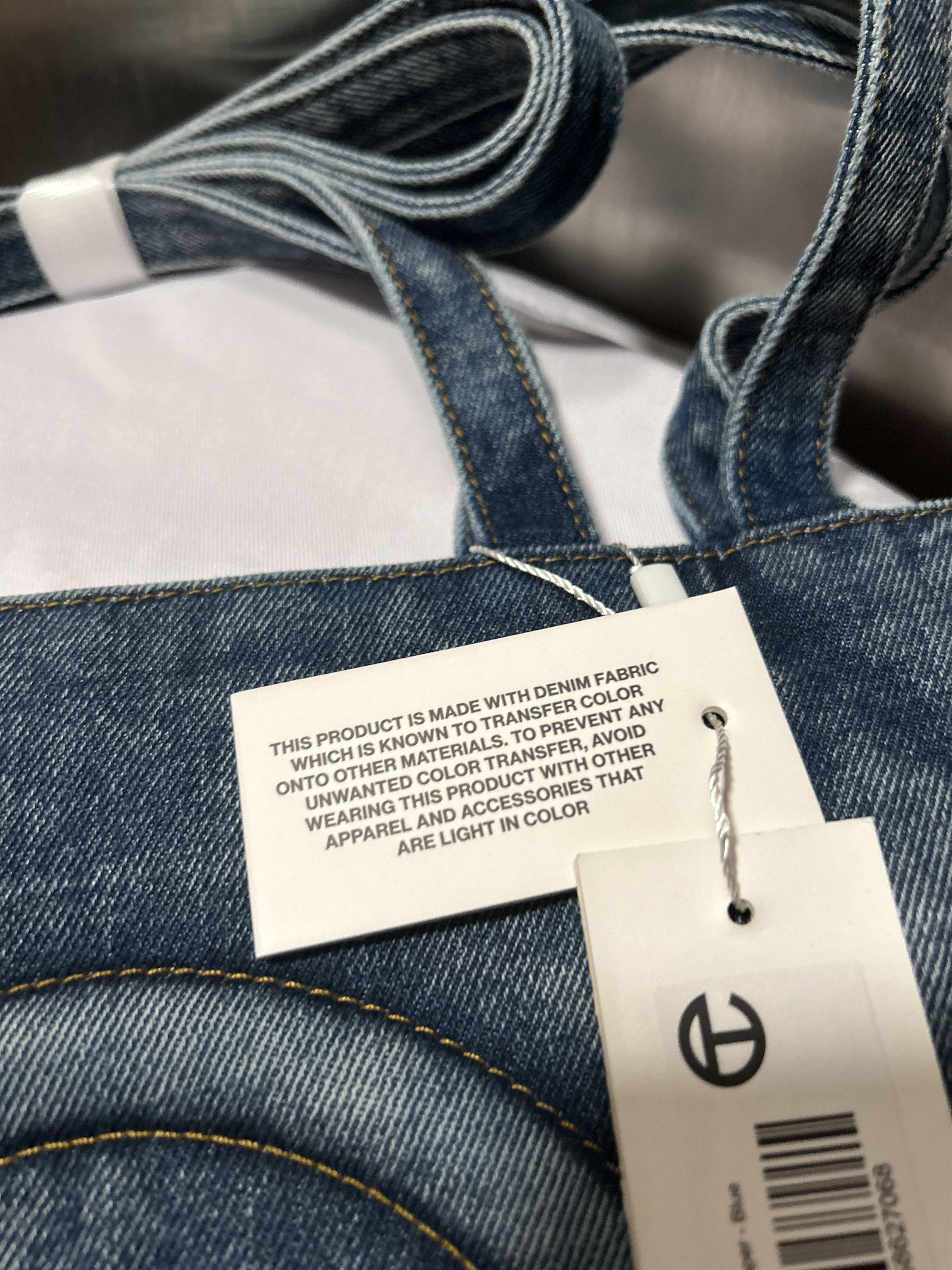 Telfar Medium Denim Shopper - Blue Size ONE SIZE - 3 Thumbnail
