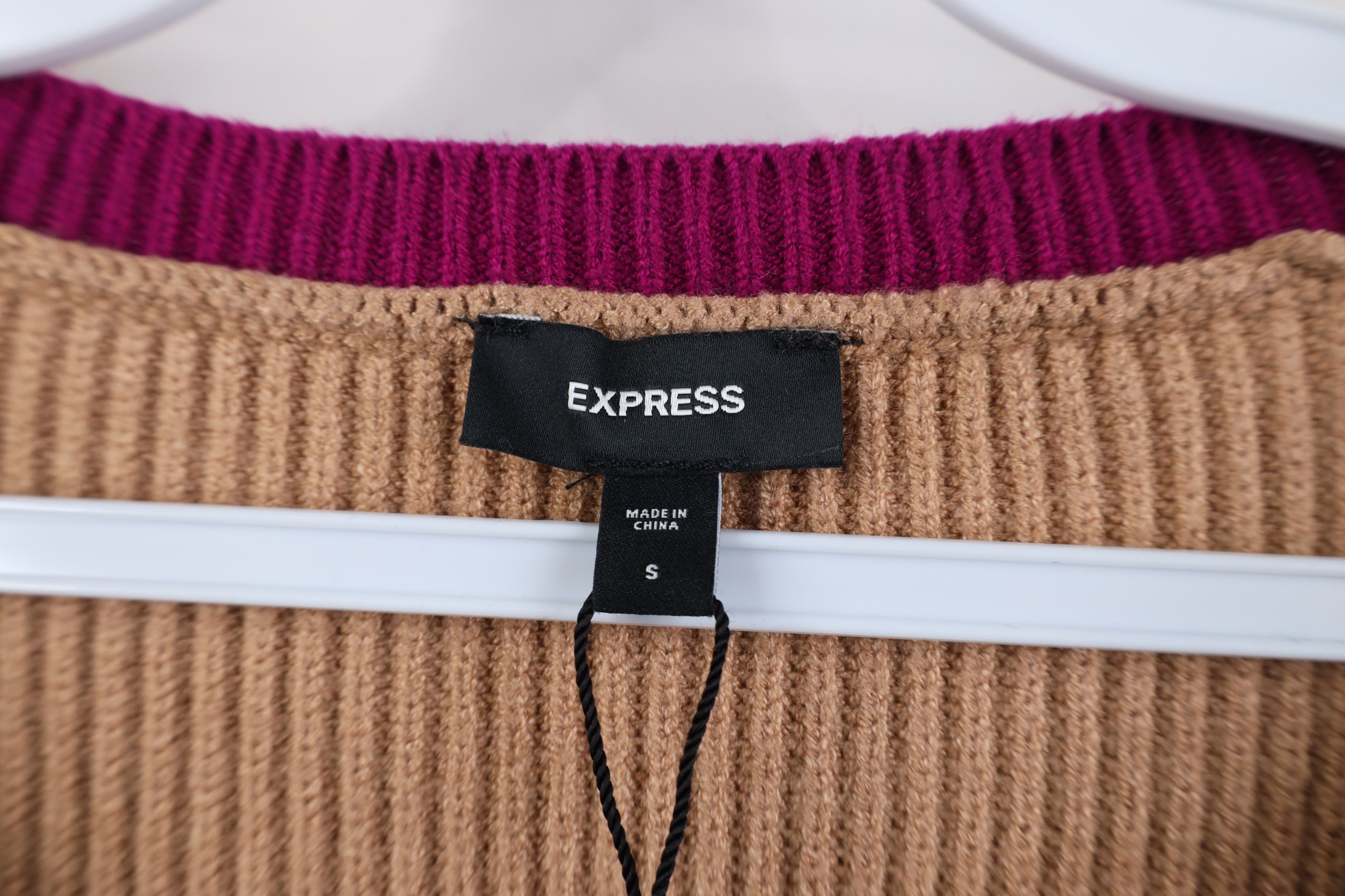 Express Deadstock Vtg Y2K Express Ribbed Knit Sweater Oversized Size S / US 4 / IT 40 - 4 Thumbnail