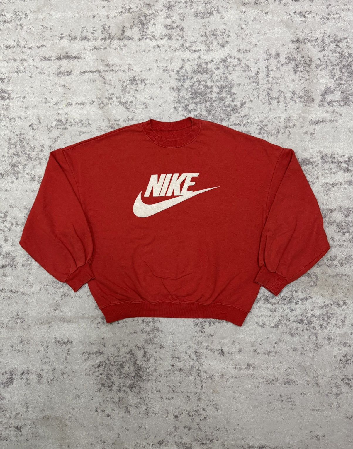 Nike Vintage Nike Swoosh Velvet Logo Baggy Sweatshirt Size US XL / EU 56 / 4 - 3 Thumbnail