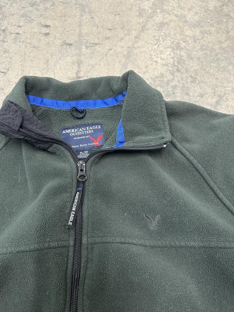 American Eagle Outfitters Vintage 90s American Eagle Green Fleece Jacket Size XL Size US XL / EU 56 / 4 - 3 Thumbnail