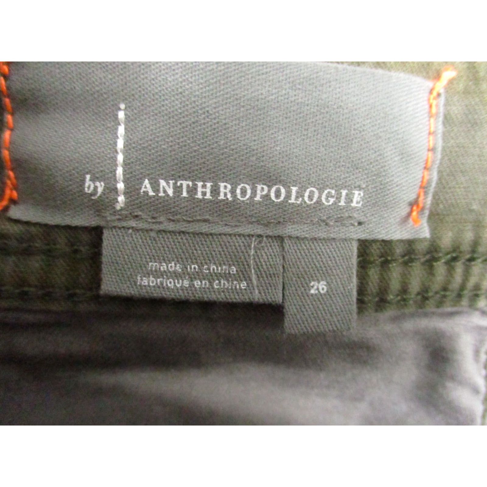 Anthropologie VINTAGE The Wanderer By Anthropologie Women 26 Green Camo Linen Blend Cargo Pants Size 26" / US 2 / IT 38 - 7 Thumbnail