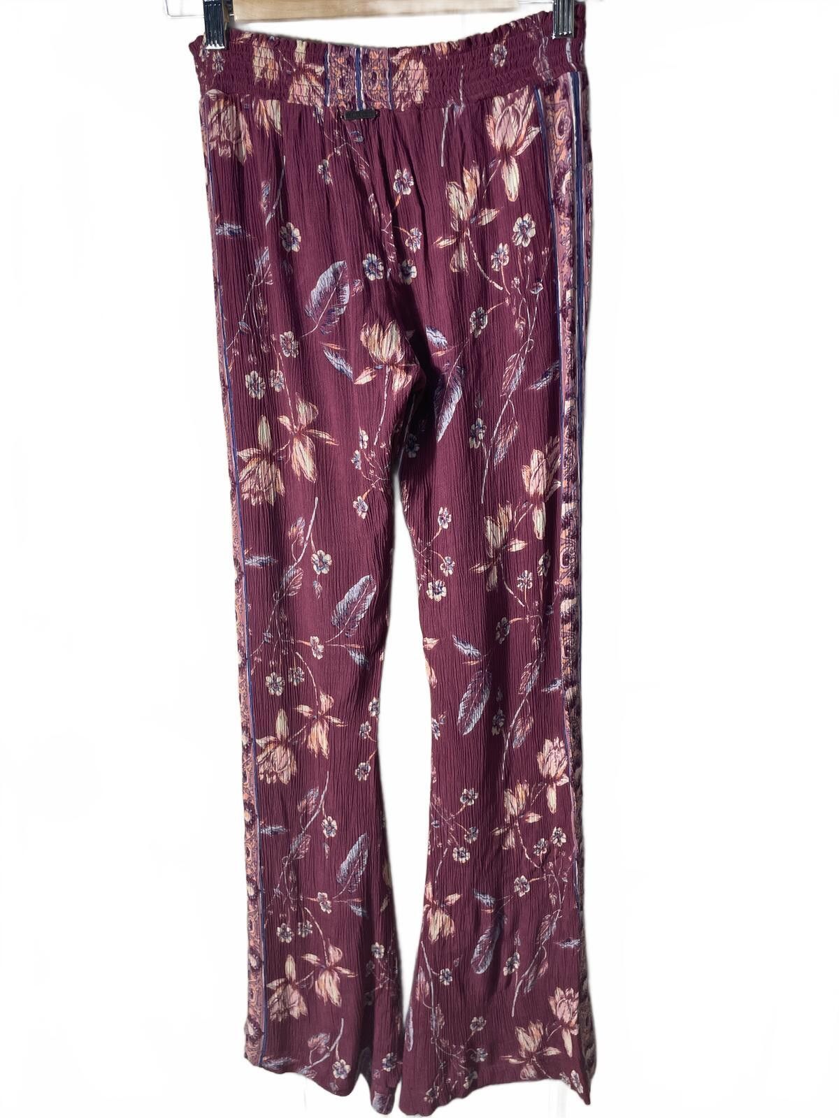 Billabong Billabong Wide Leg Pants Women's Medium Floral Flair Boho Size 32" / US 10 / IT 46 - 2 Thumbnail