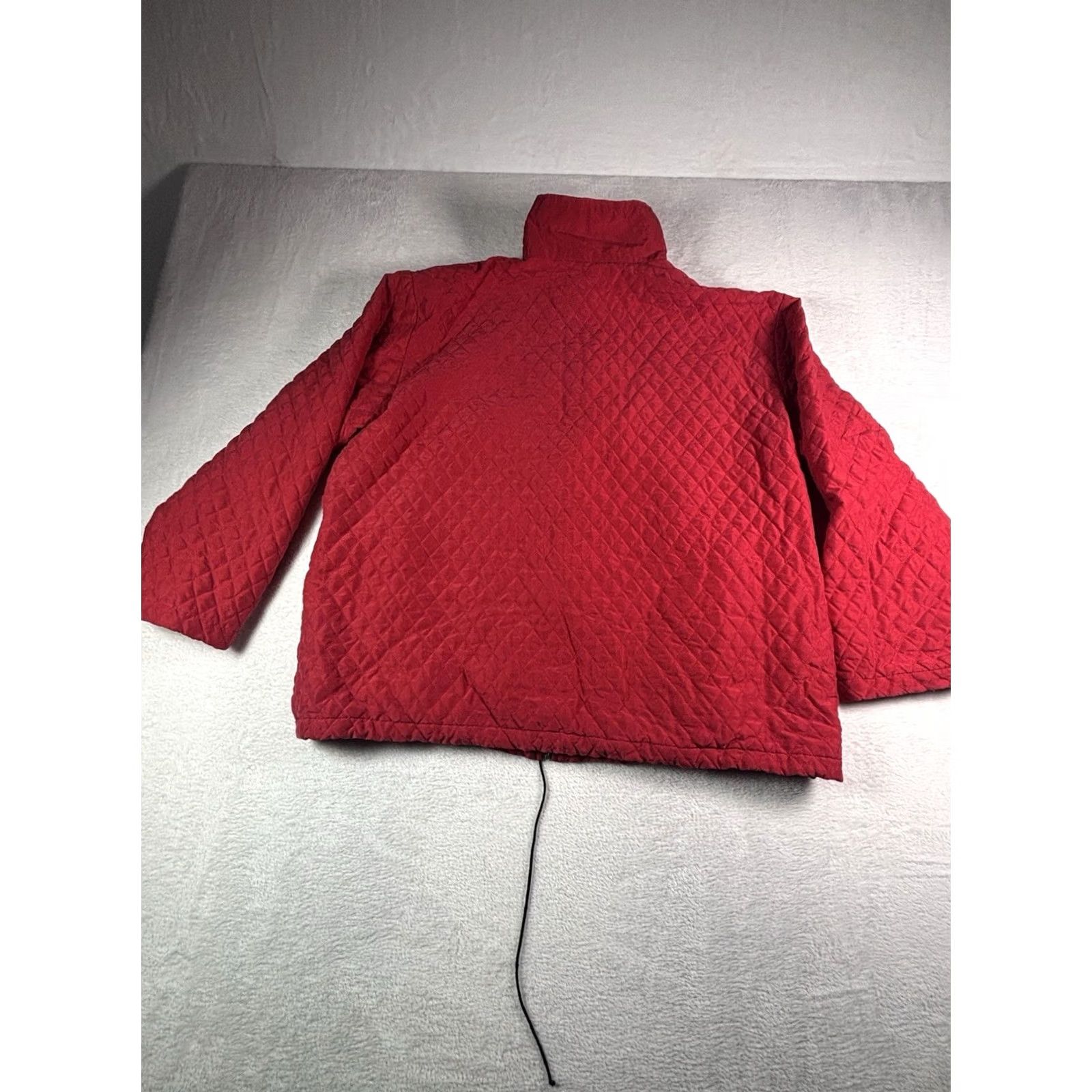 Vintage Chicos Design Jacket Silk Quilted Red Zip Pocket Womens Size 3 US Regular Short Jacket Size XS / US 0-2 / IT 36-38 - 2 Thumbnail